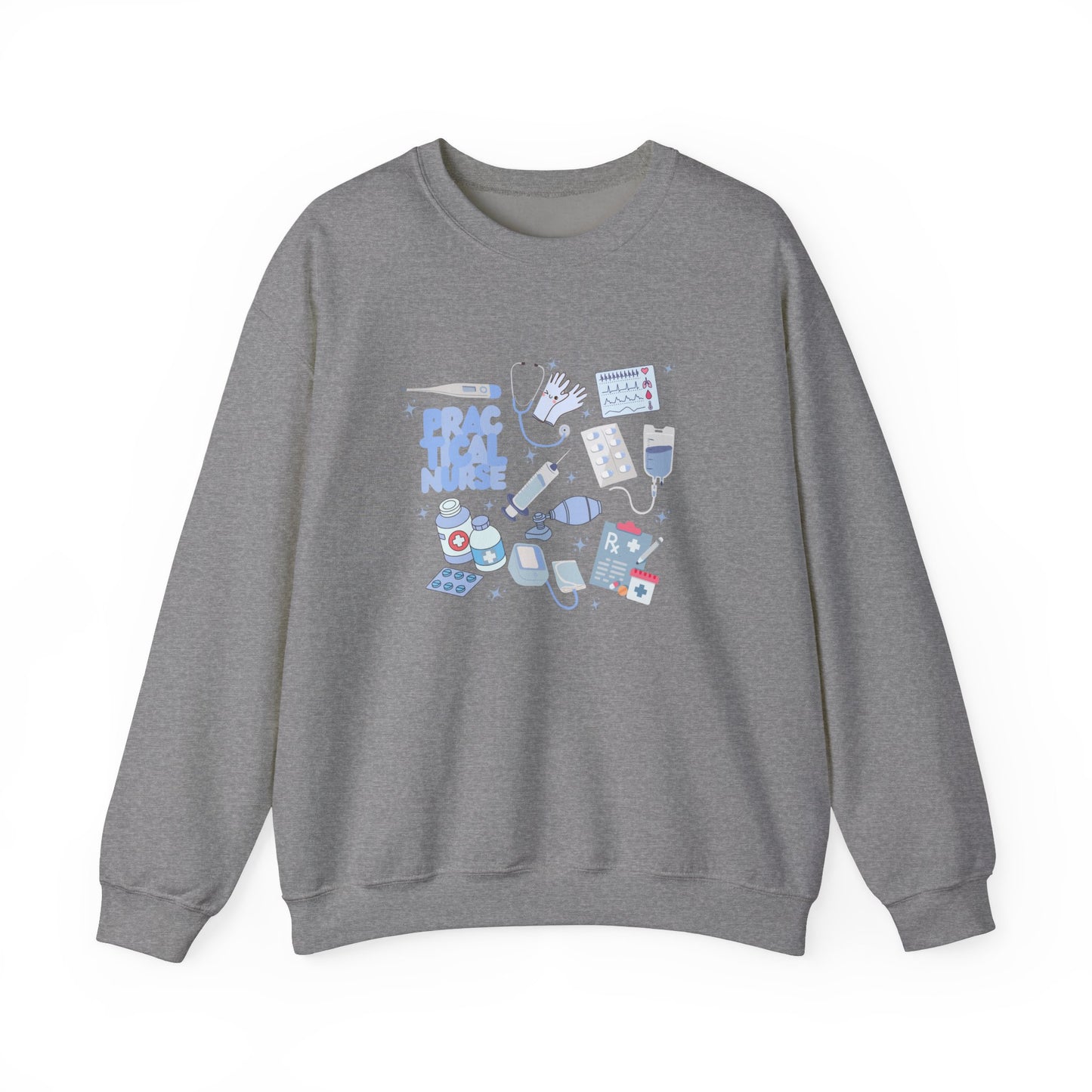 Practical Nurse Doodle Design Crewneck