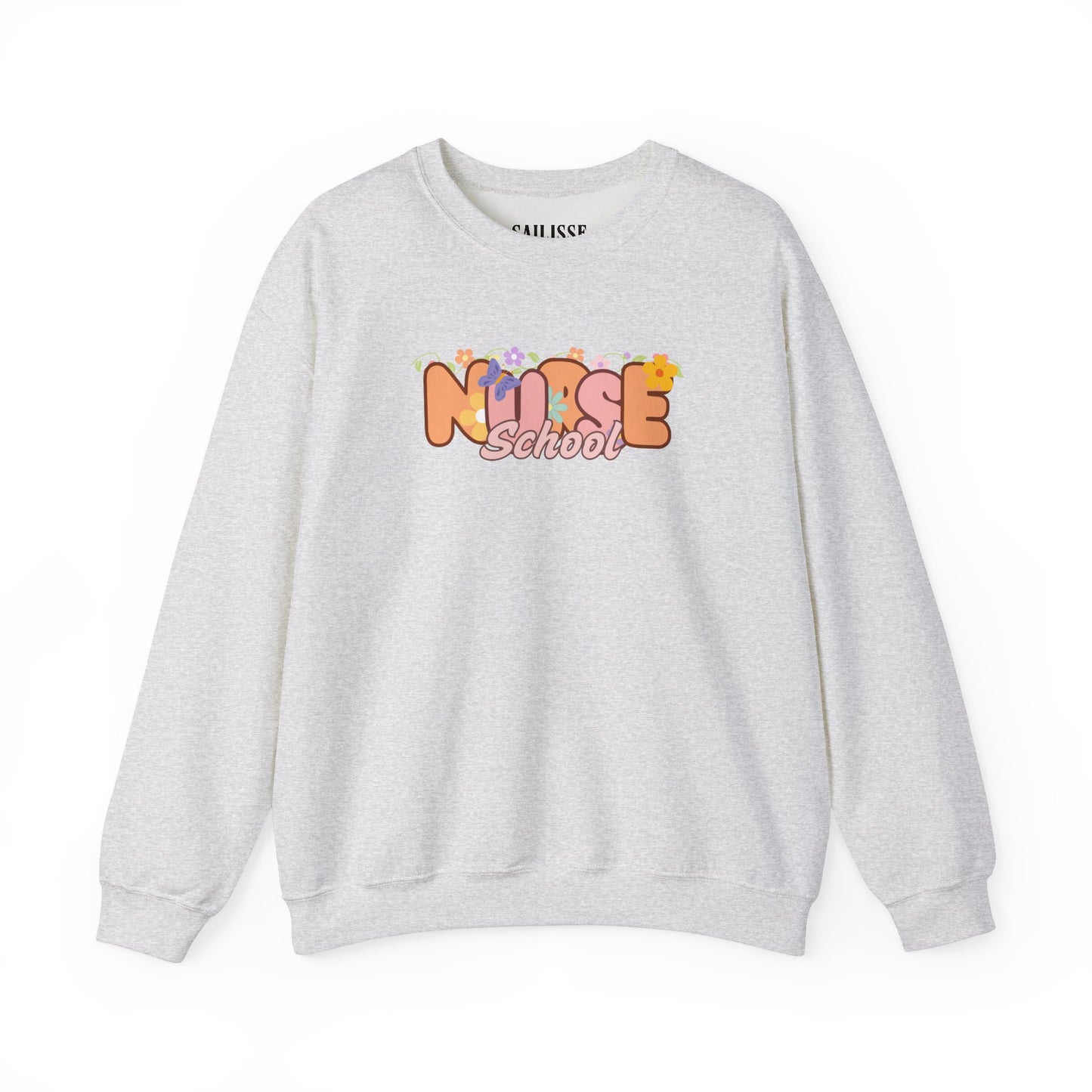 School Nurse Floral Design Crewneck