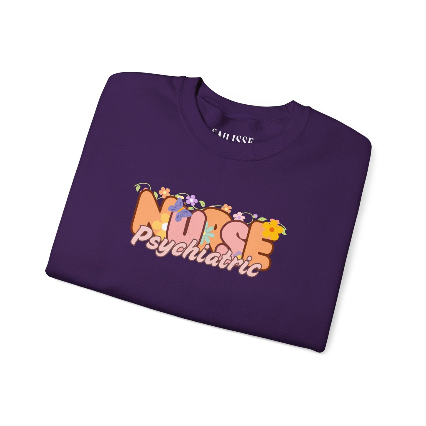 Psychiatric Nurse Floral Design Crewneck