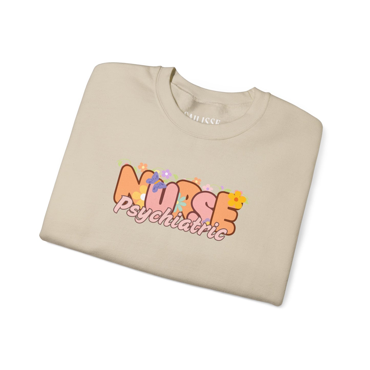 Psychiatric Nurse Floral Design Crewneck