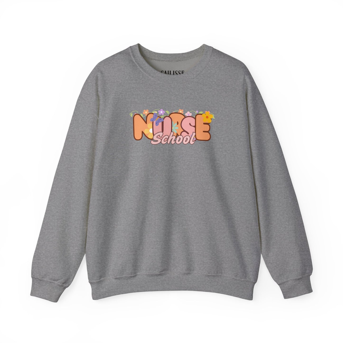 School Nurse Floral Design Crewneck
