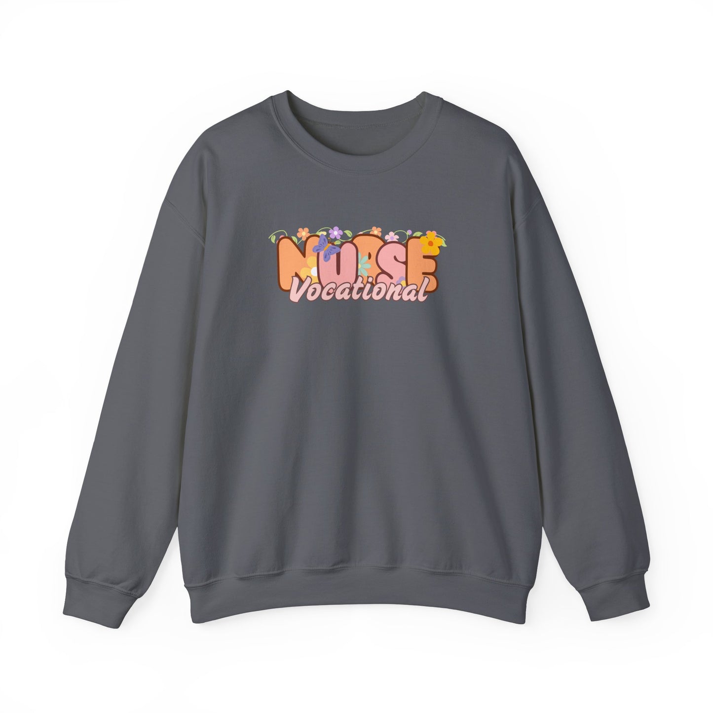 Vocational Nurse Floral Design Crewneck