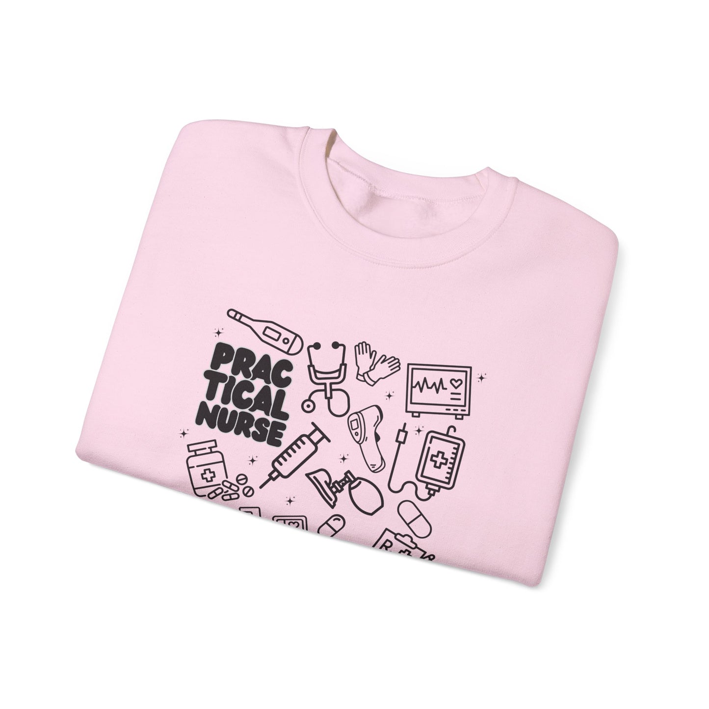 Practical Nurse Black Outline Crewneck