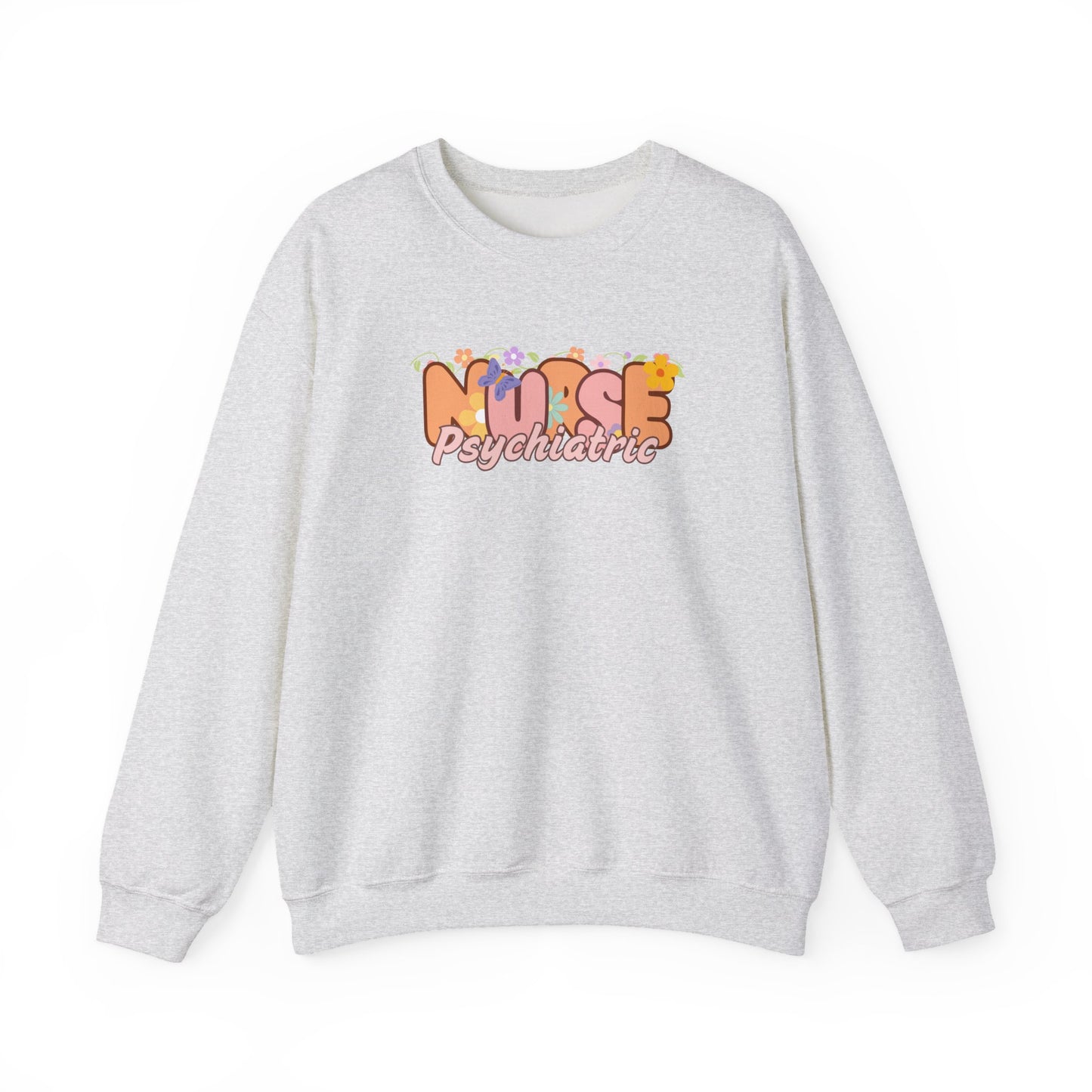 Psychiatric Nurse Floral Design Crewneck