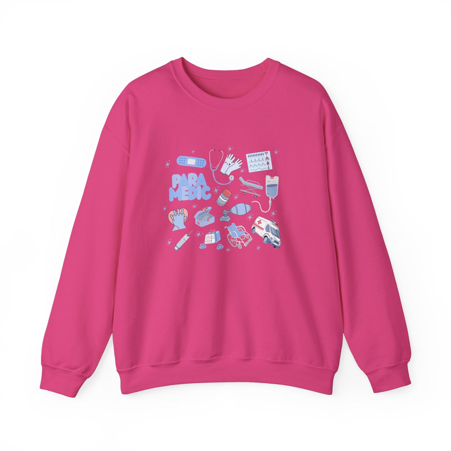 Paramedic Doodle Design Crewneck Sweatshirt