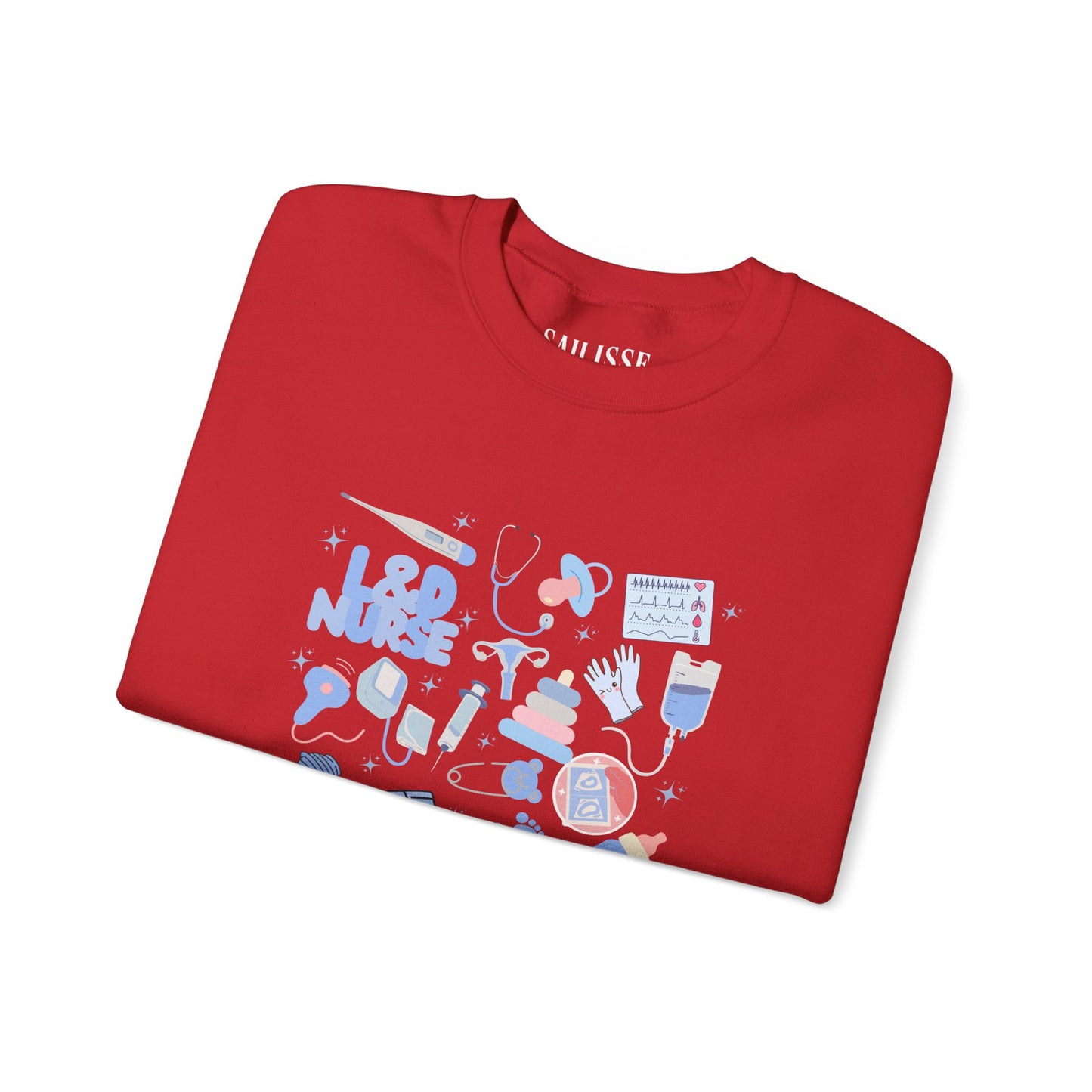 L&D Nurse Doodle Design Crewneck