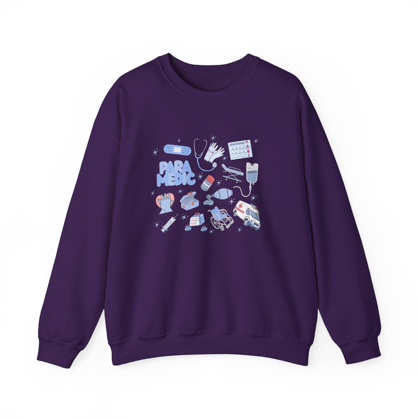 Paramedic Doodle Design Crewneck Sweatshirt