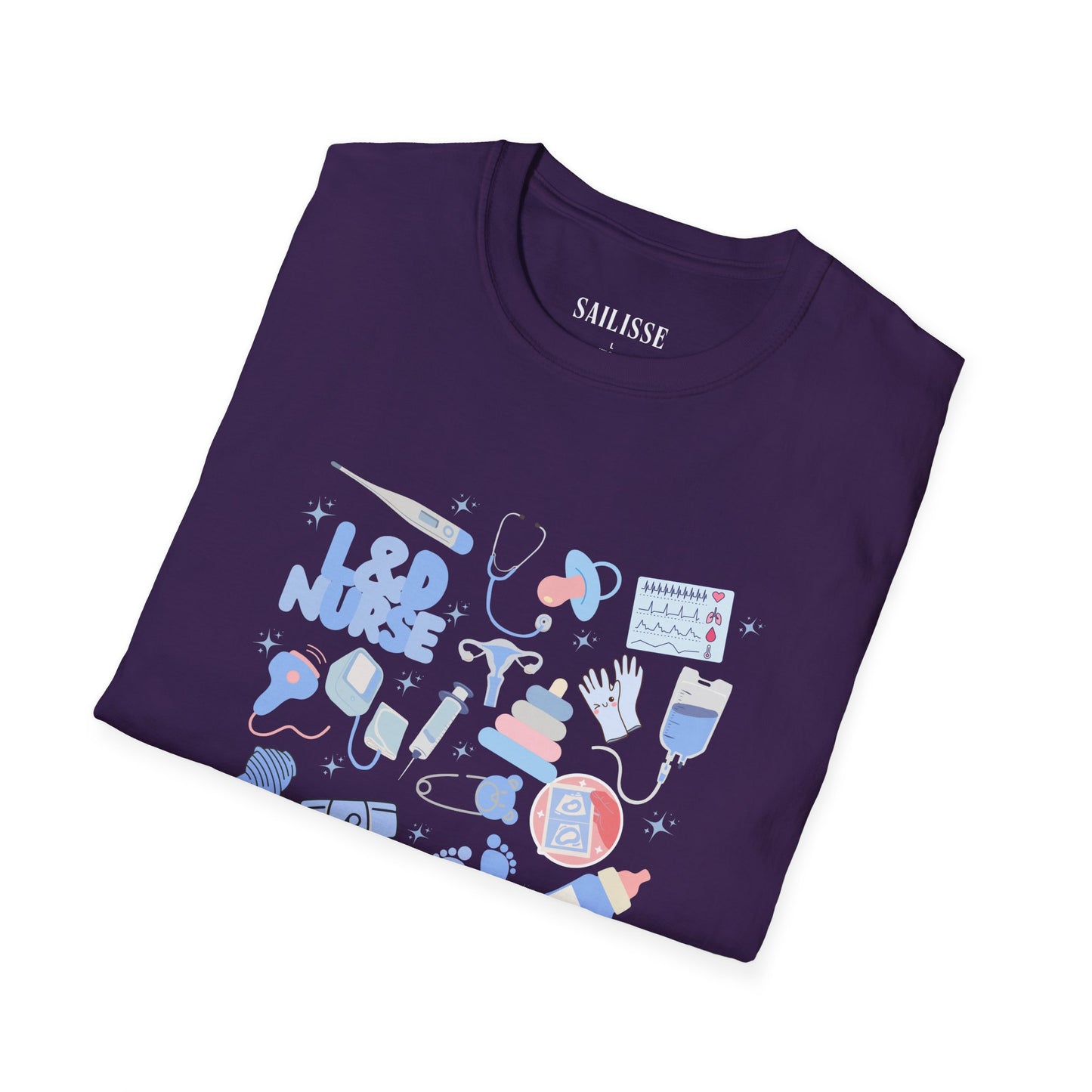 L&D Nurse Doodle Design Softstyle T-Shirt