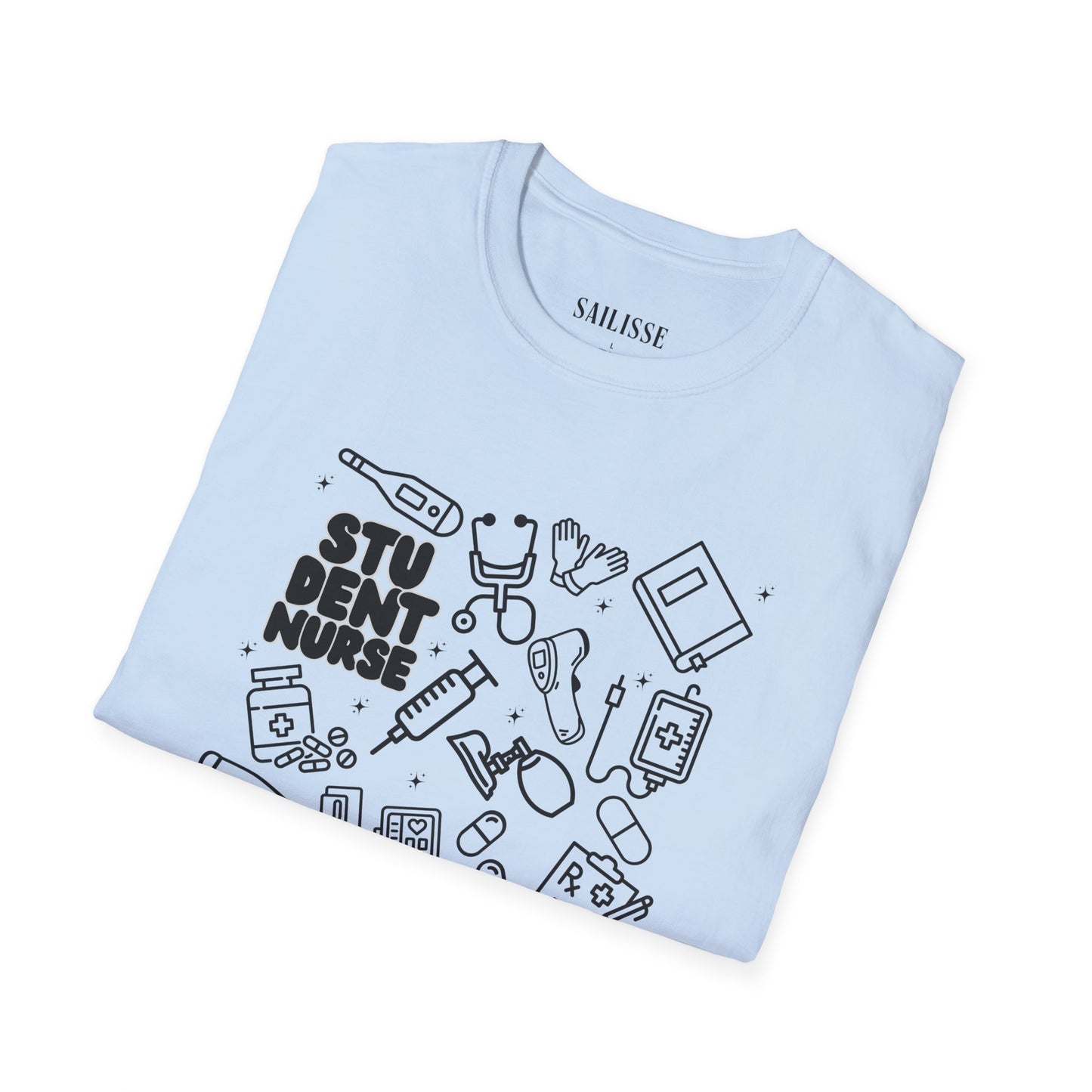 Student Nurse Black Outline T-Shirt