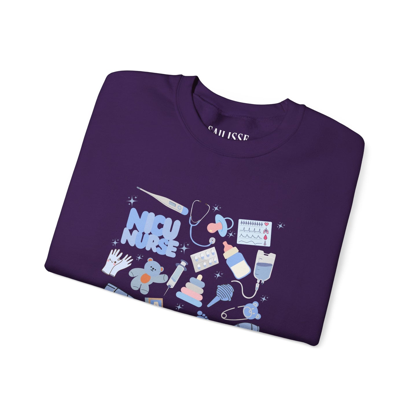 NICU Nurse Doodle Design Crewneck