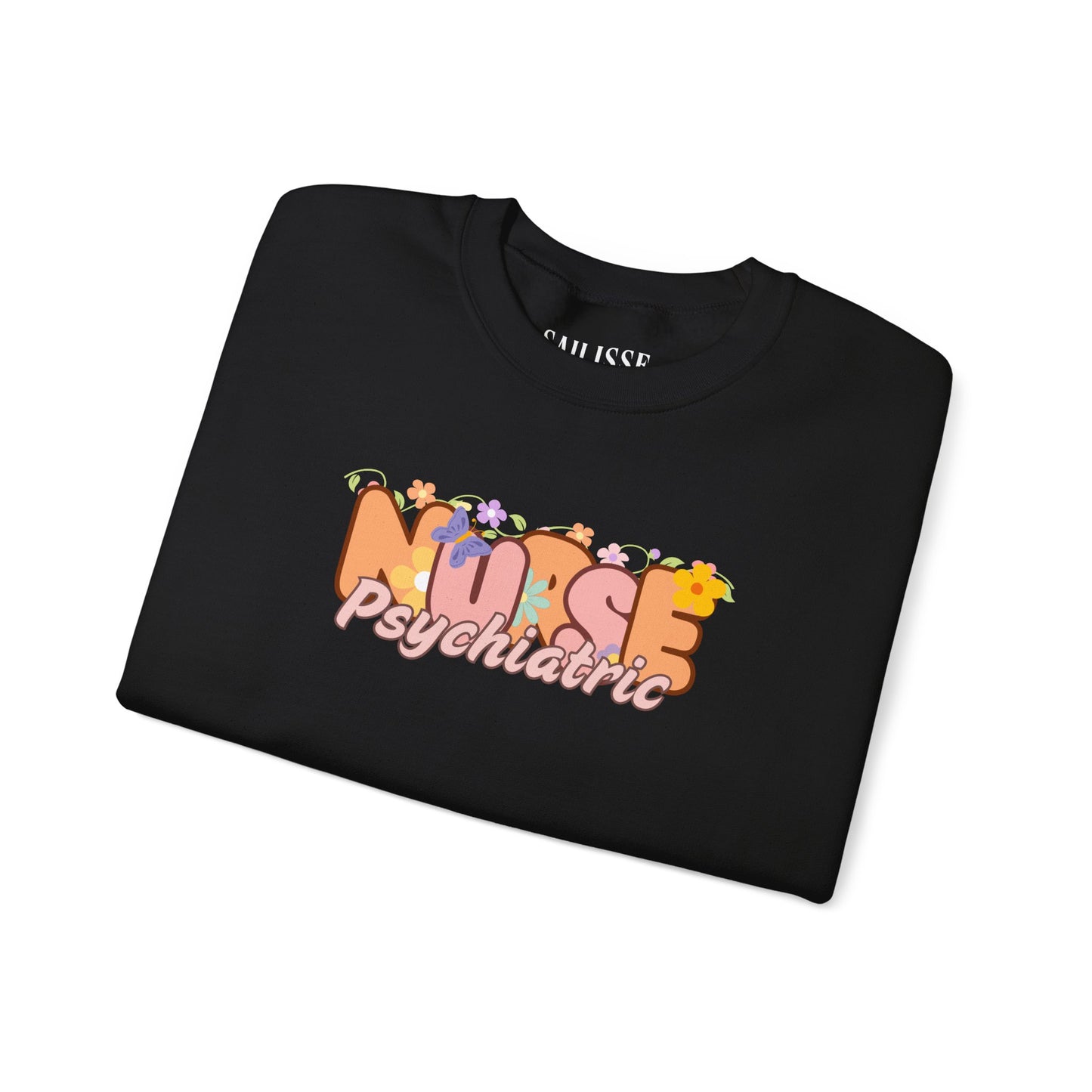 Psychiatric Nurse Floral Design Crewneck