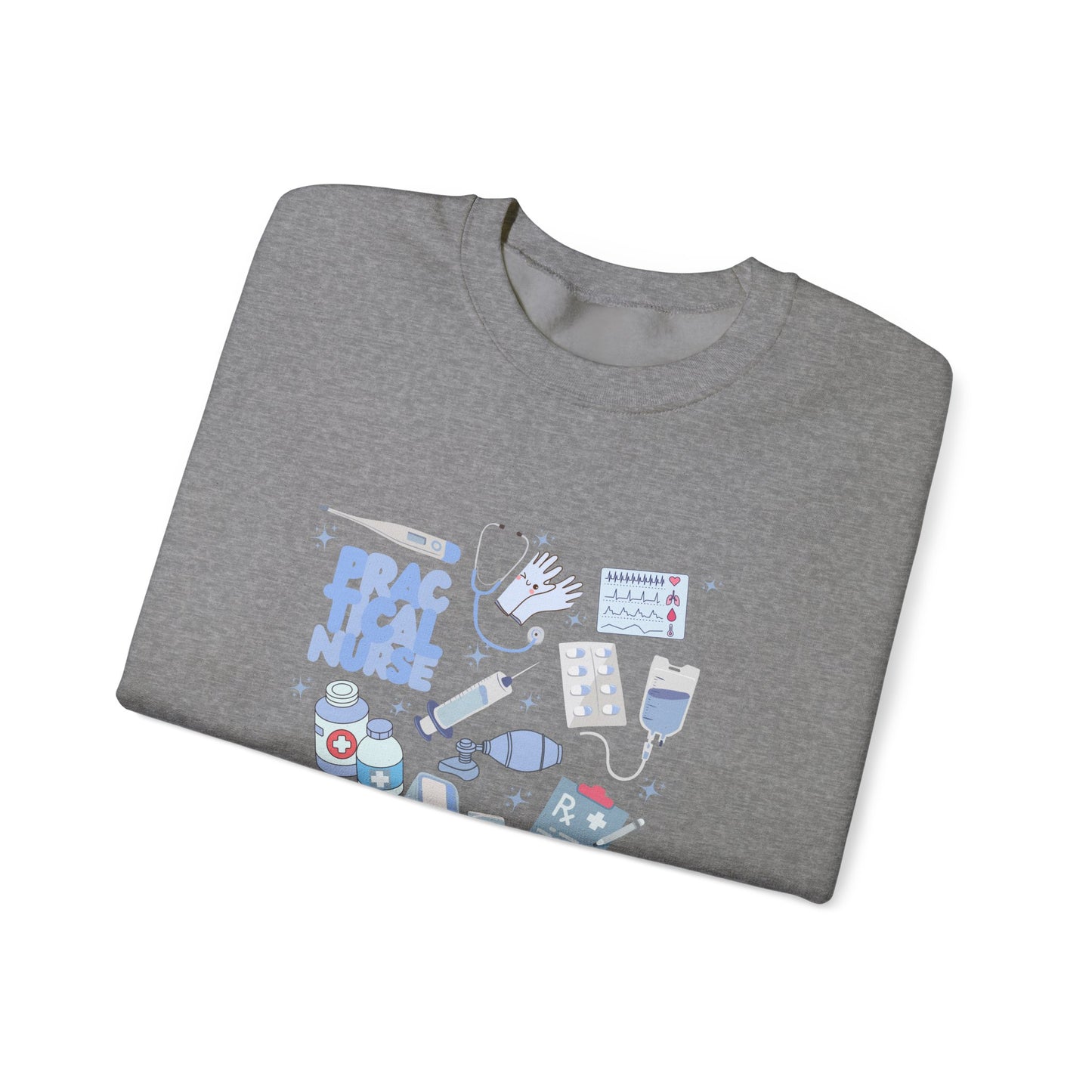 Practical Nurse Doodle Design Crewneck