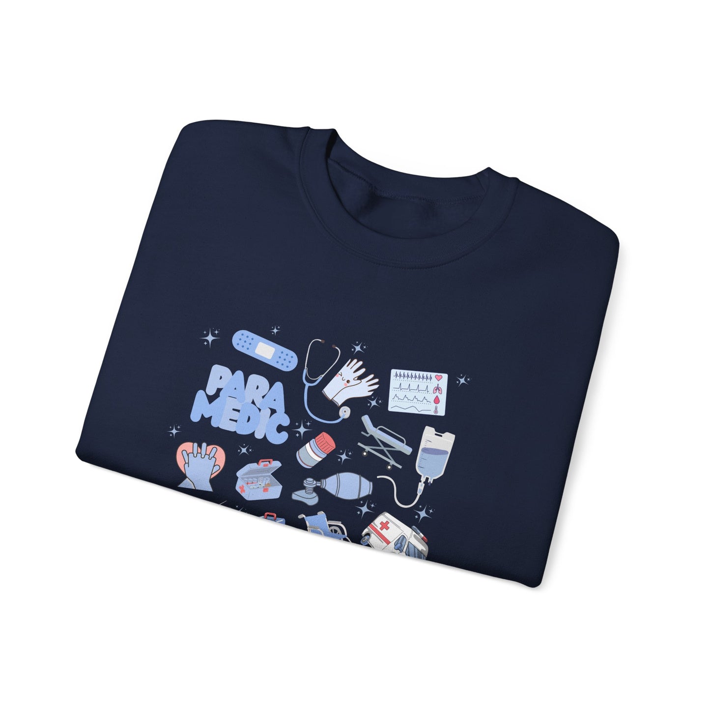 Paramedic Doodle Design Crewneck Sweatshirt