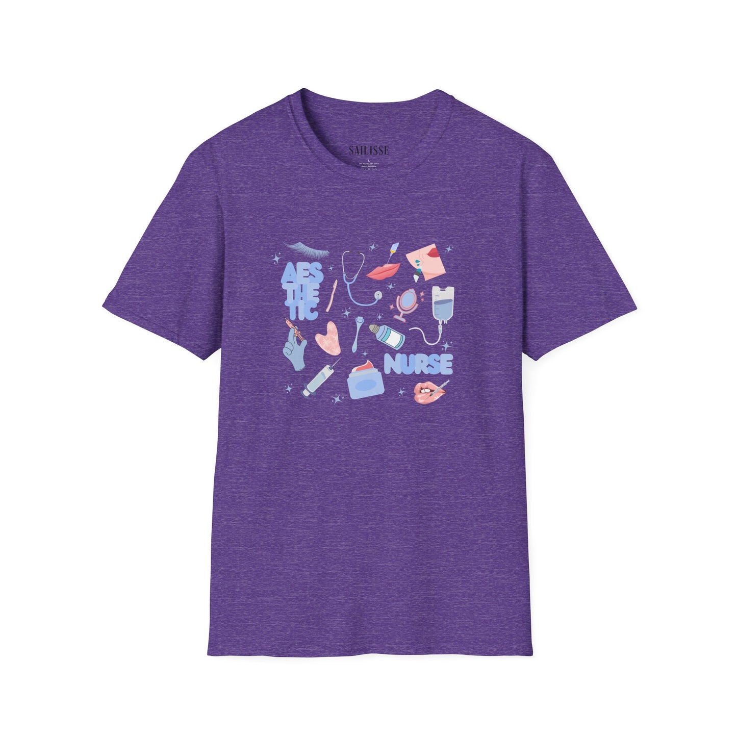 Aesthetic Nurse Doodle Design Softstyle T-Shirt
