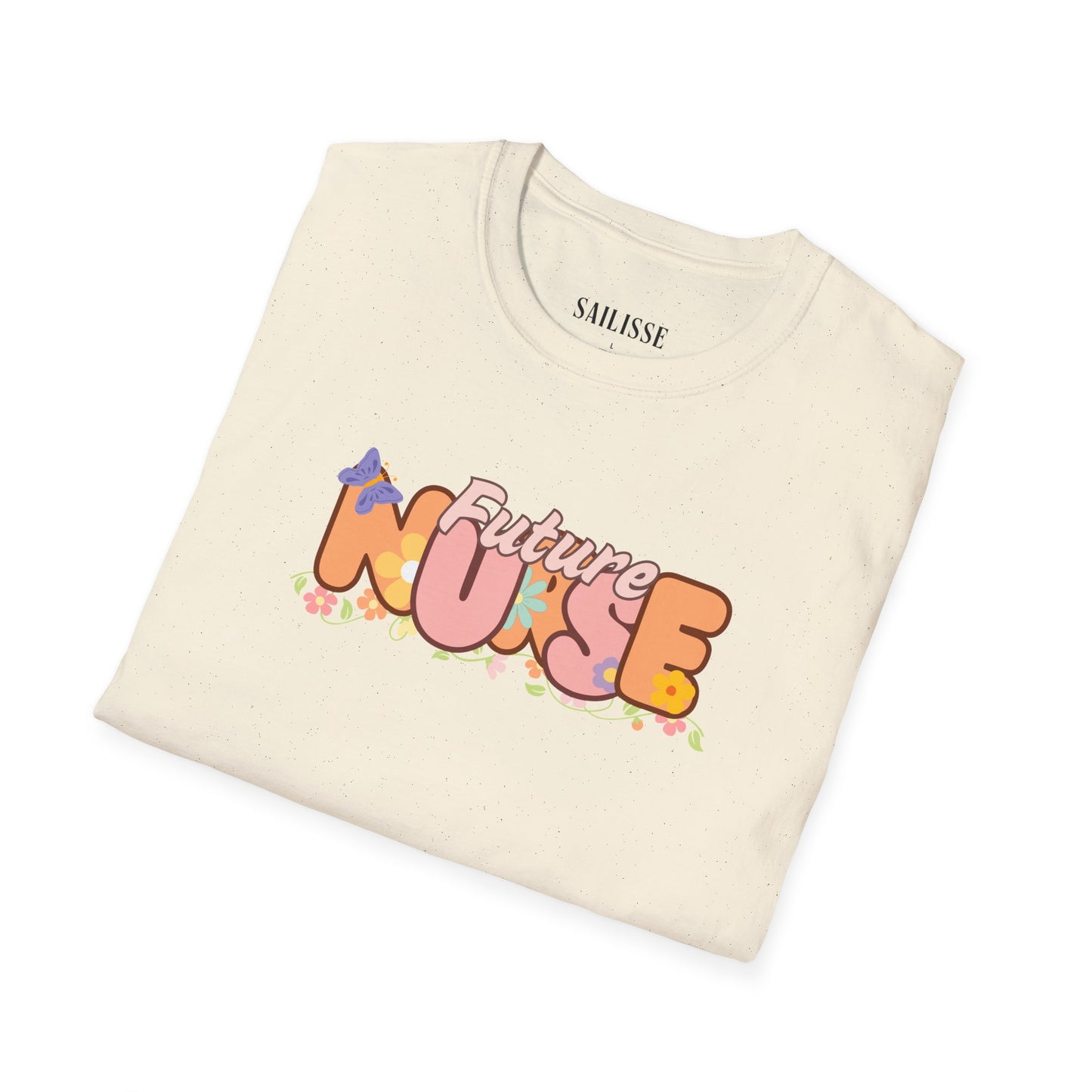 Future Nurse Floral Design Softstyle T-Shirt