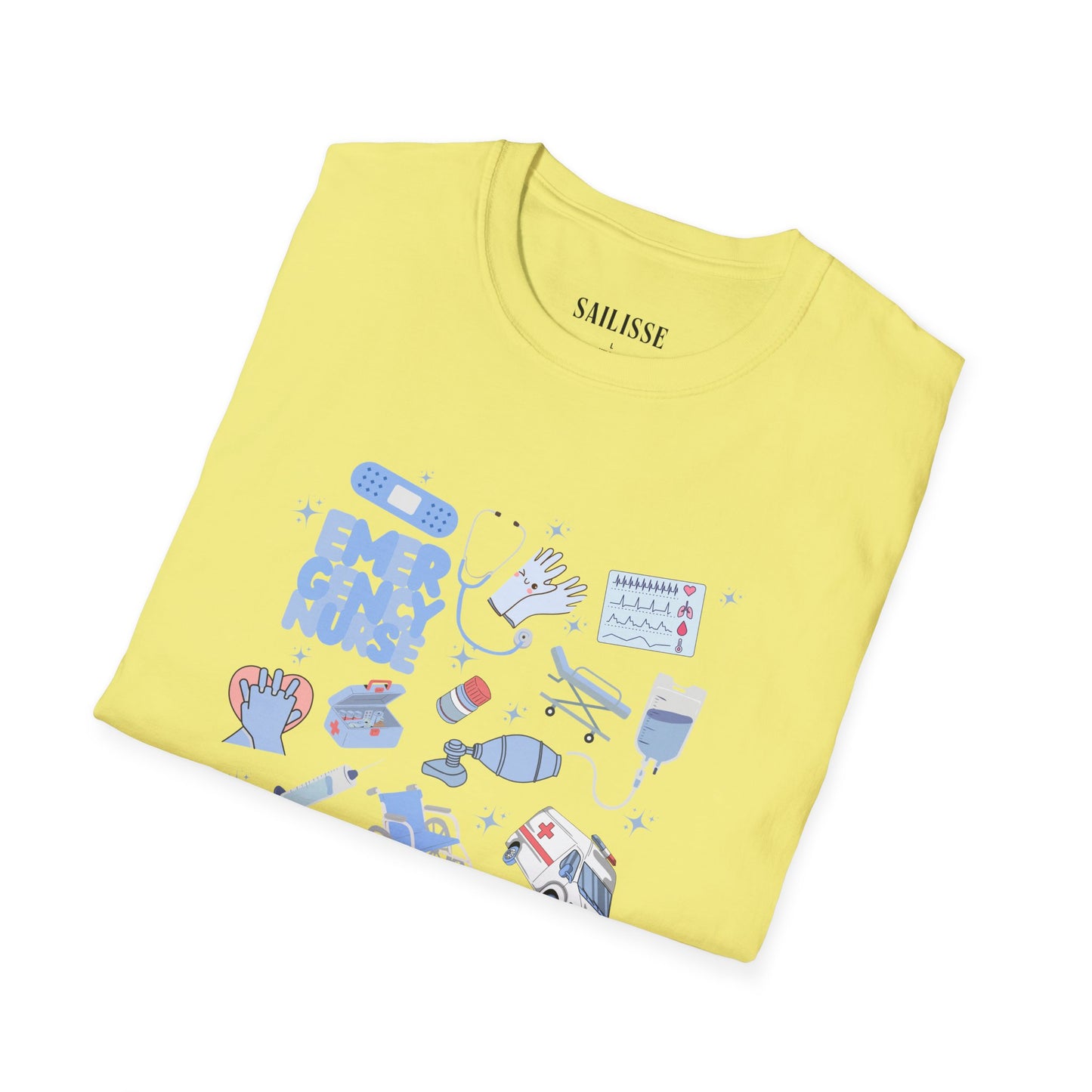 Emergency Nurse Doodle Design Softstyle T-Shirt