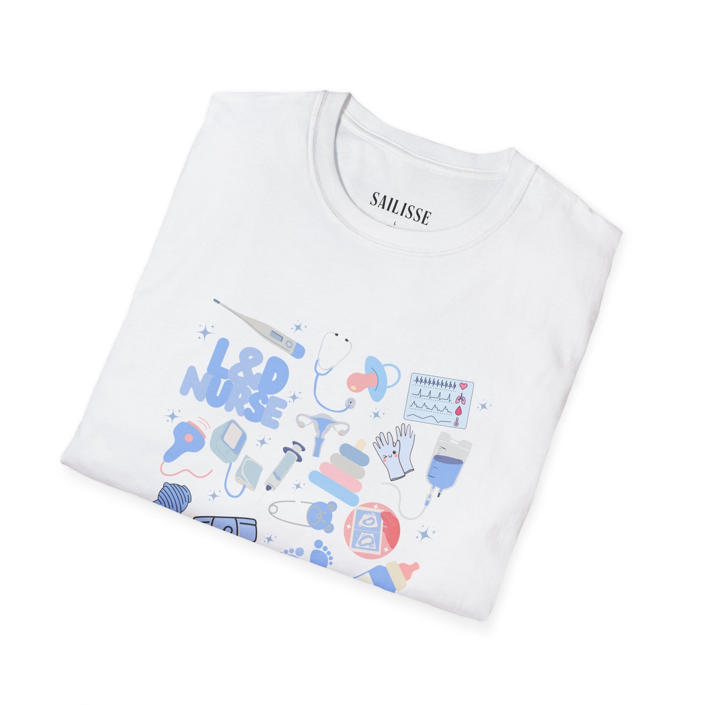 L&D Nurse Doodle Design Softstyle T-Shirt