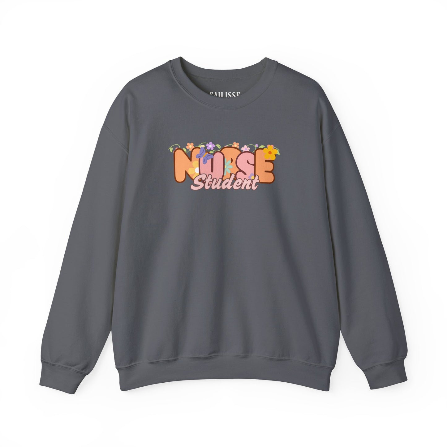 Student Nurse Floral Design Crewneck