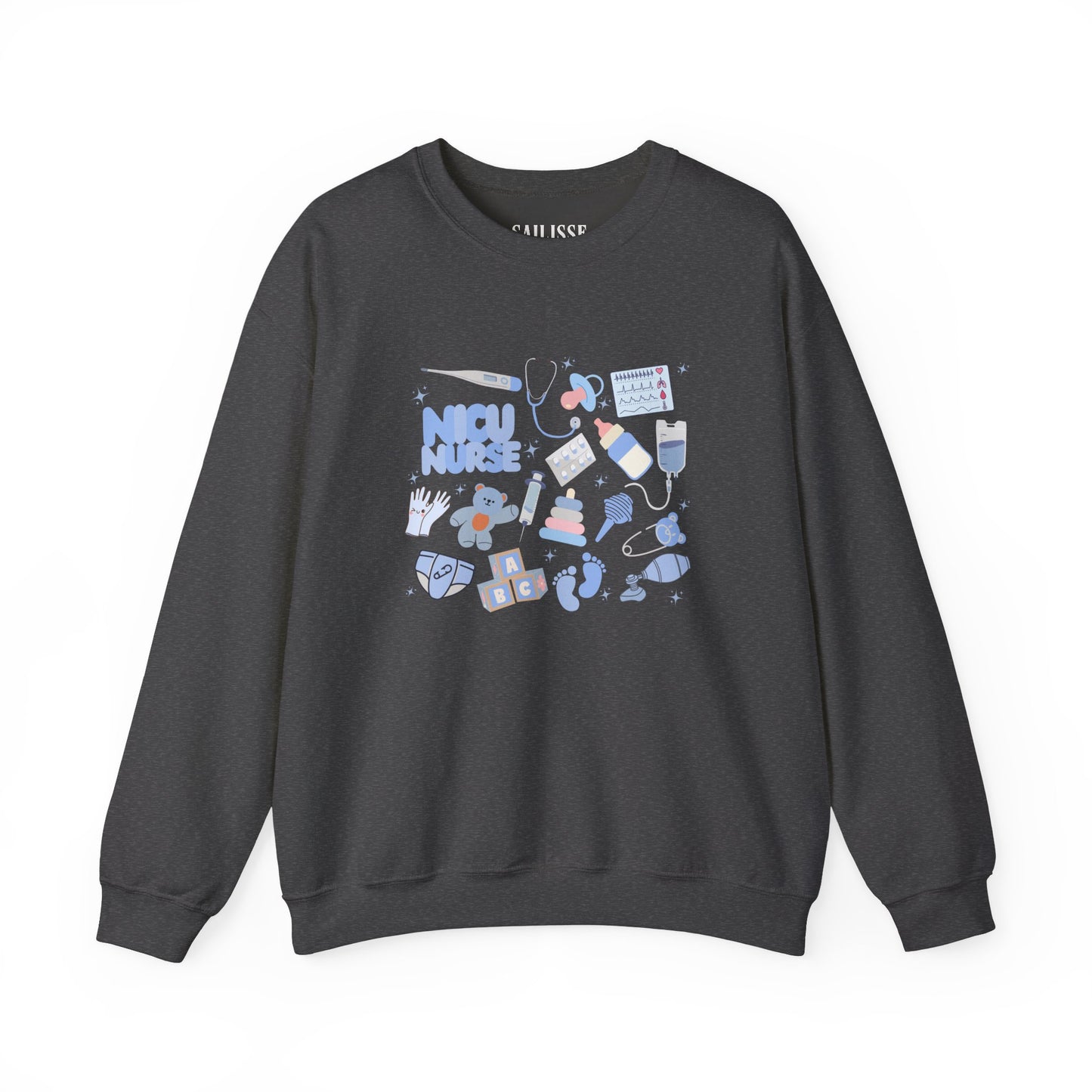 NICU Nurse Doodle Design Crewneck