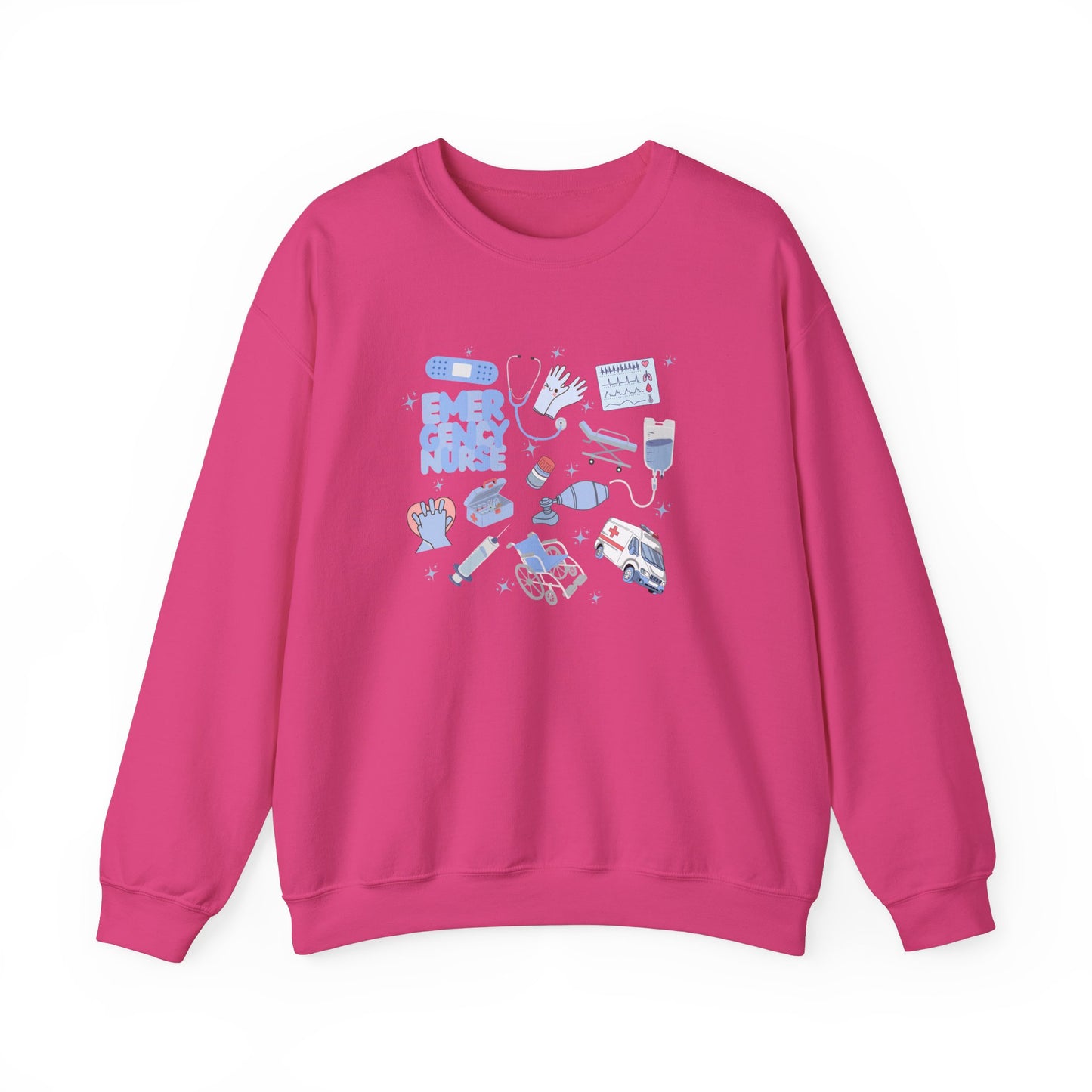 Emergency Nurse Doodle Design Crewneck
