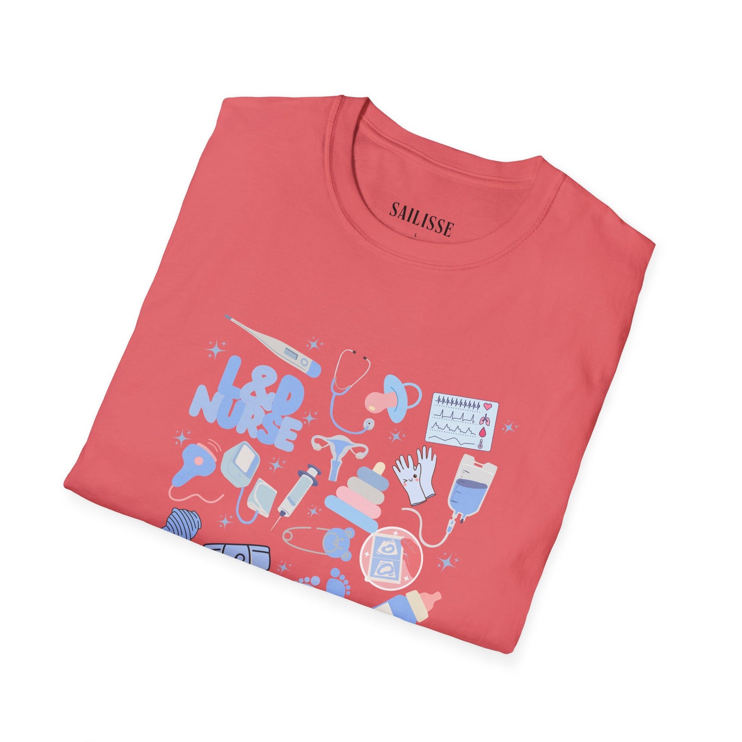 L&D Nurse Doodle Design Softstyle T-Shirt