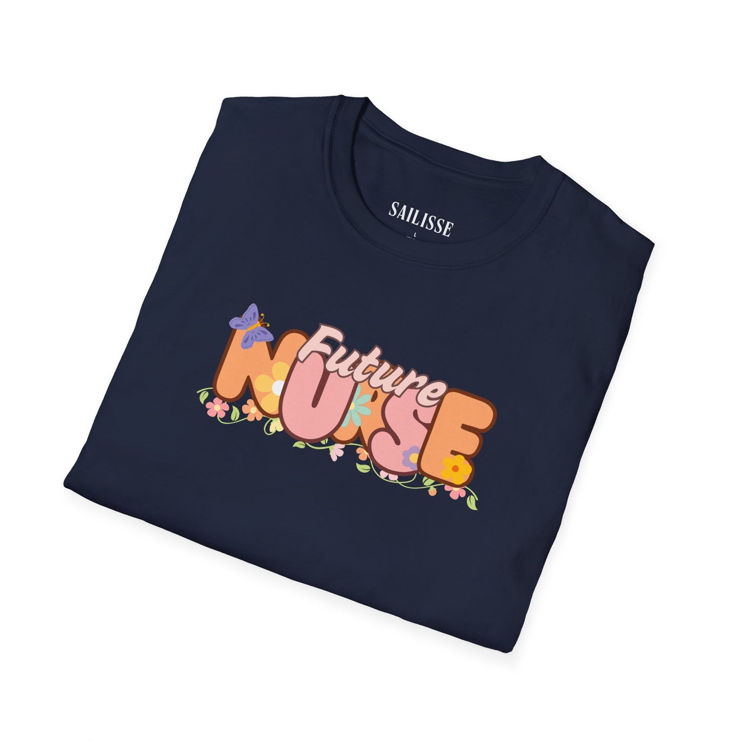 Future Nurse Floral Design Softstyle T-Shirt