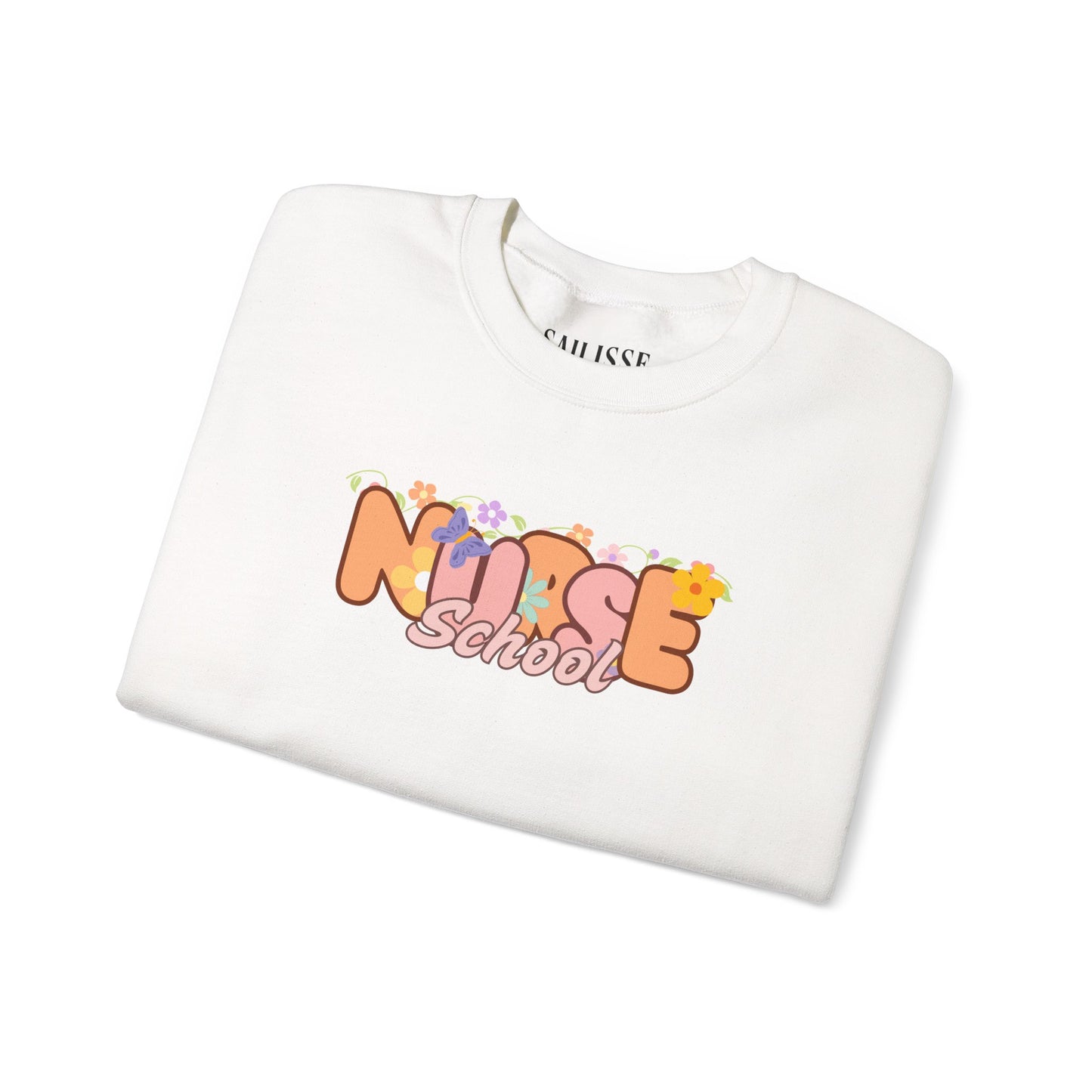 School Nurse Floral Design Crewneck
