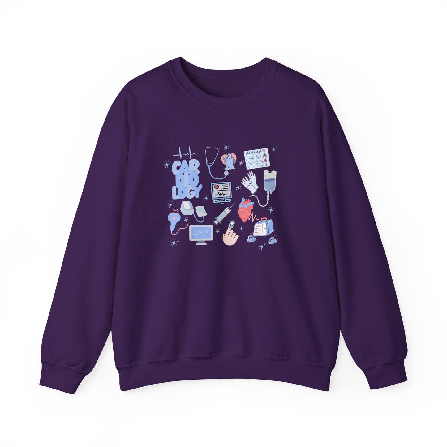 Cardiology Doodle Design Crewneck