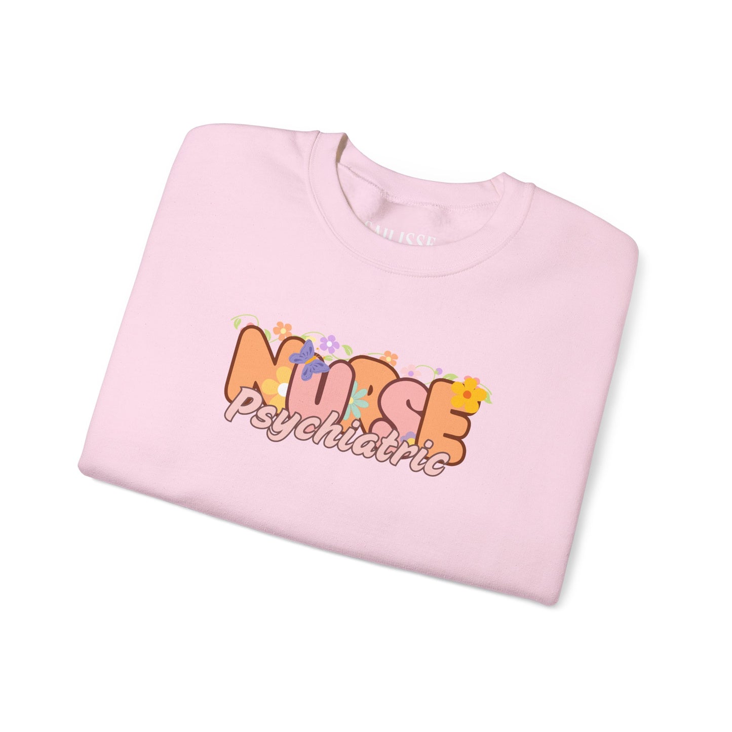 Psychiatric Nurse Floral Design Crewneck