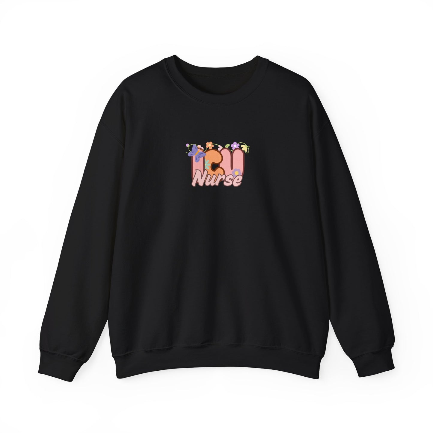 ICU Nurse Floral Design Crewneck