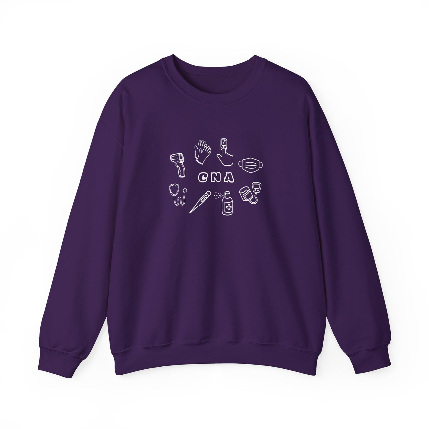 CNA White Outline Crewneck