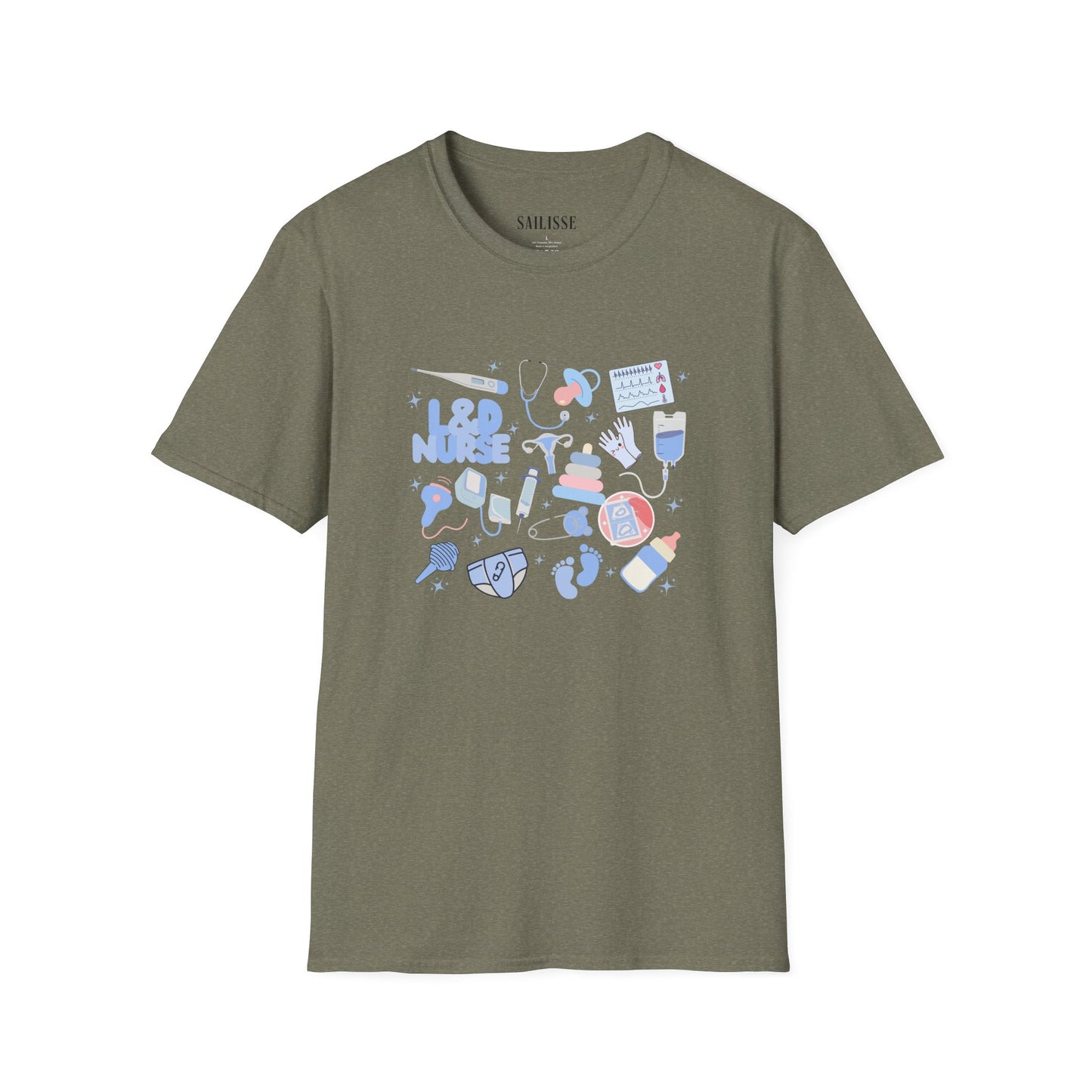 L&D Nurse Doodle Design Softstyle T-Shirt