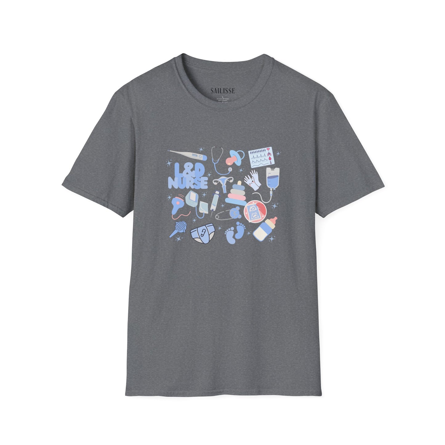 L&D Nurse Doodle Design Softstyle T-Shirt