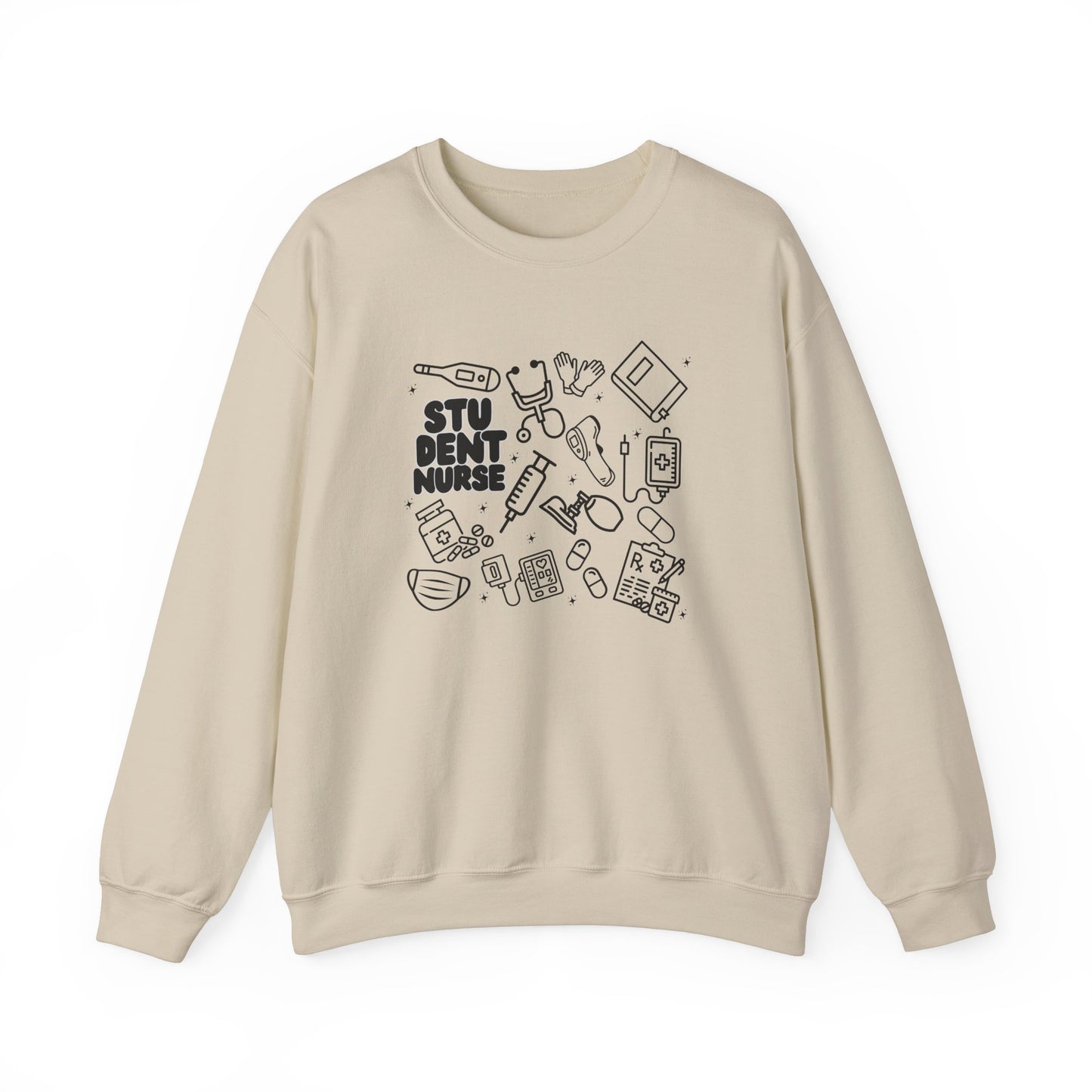 Student Nurse Black Outline Crewneck