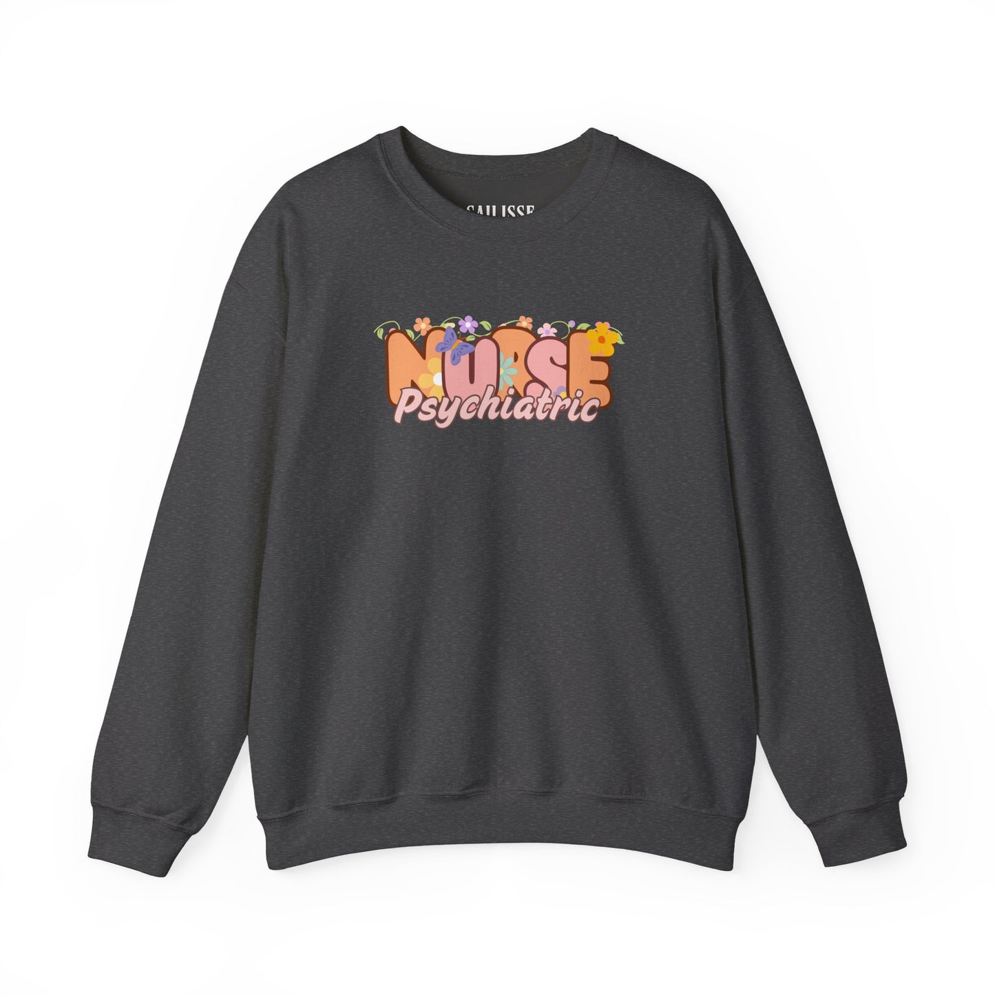 Psychiatric Nurse Floral Design Crewneck