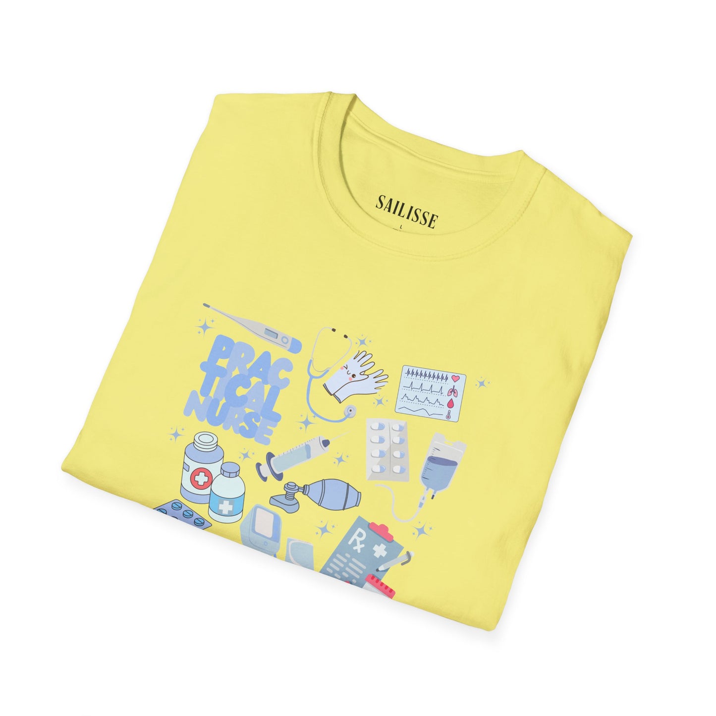 Practical Nurse Doodle Design Softstyle T-Shirt