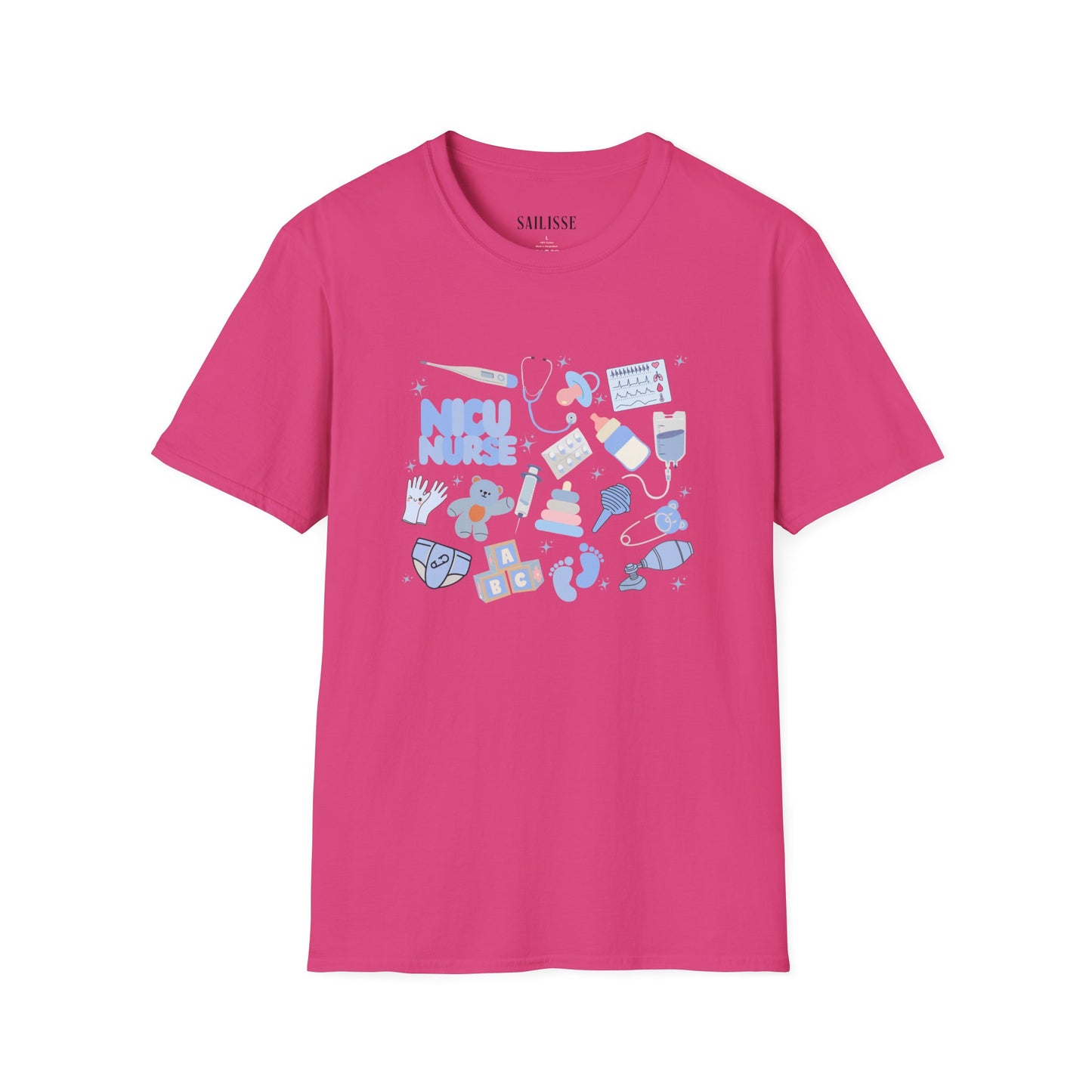NICU Nurse Doodle Design Softstyle T-Shirt