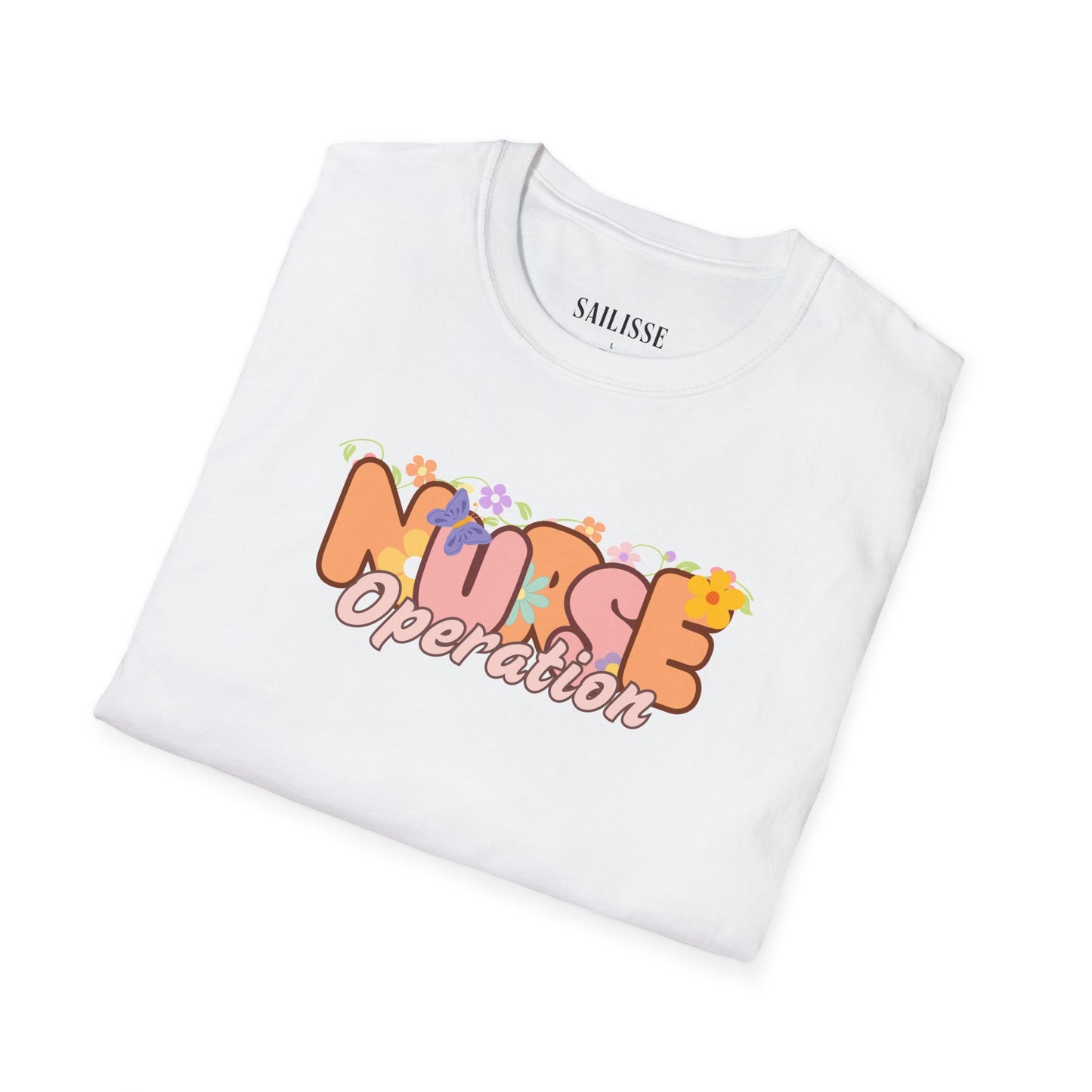 Operation Nurse Floral Design Softstyle T-Shirt