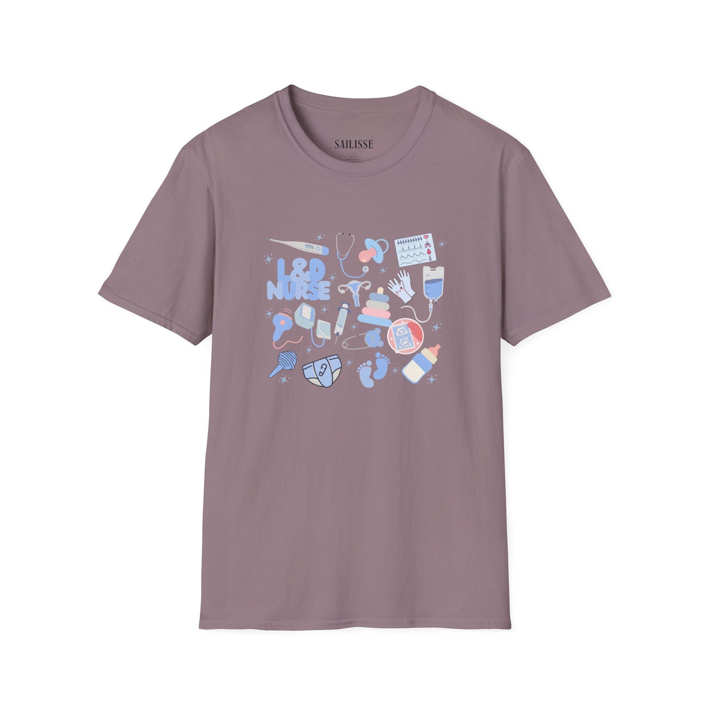 L&D Nurse Doodle Design Softstyle T-Shirt