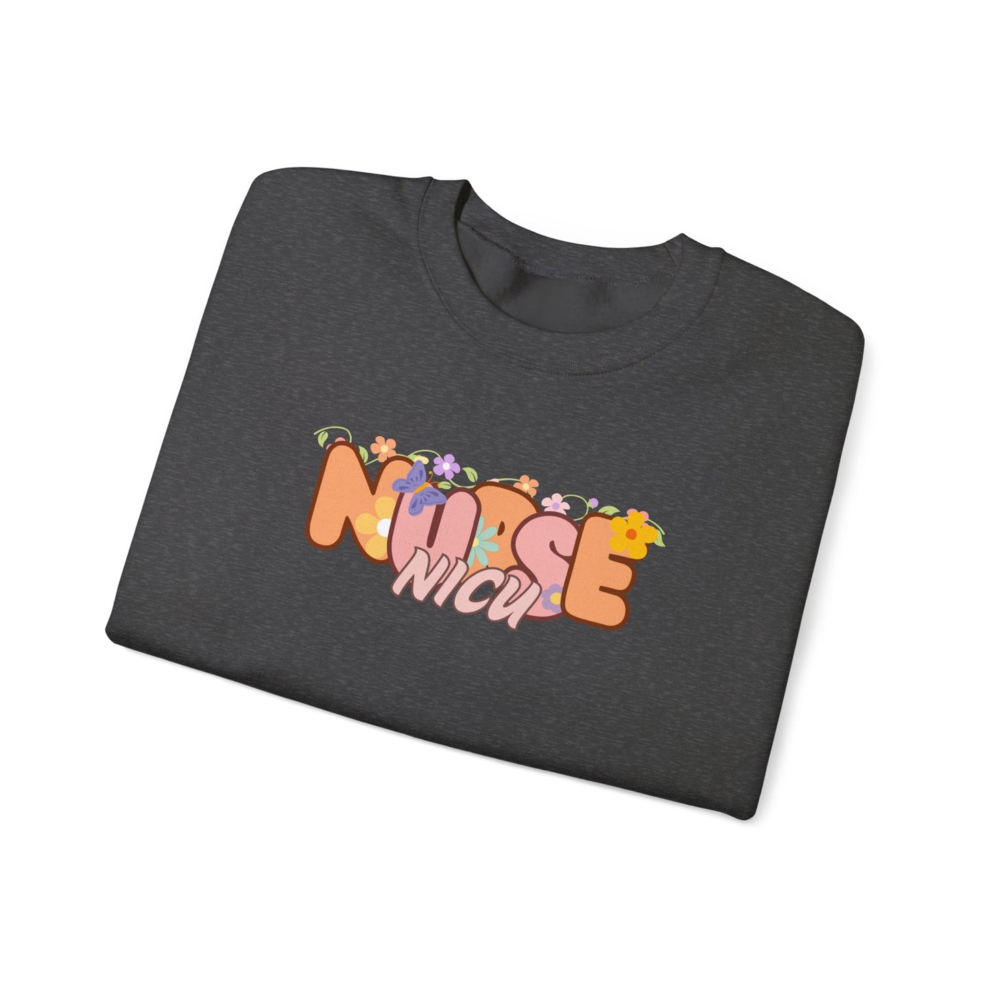 NICU Nurse Floral Design Crewneck