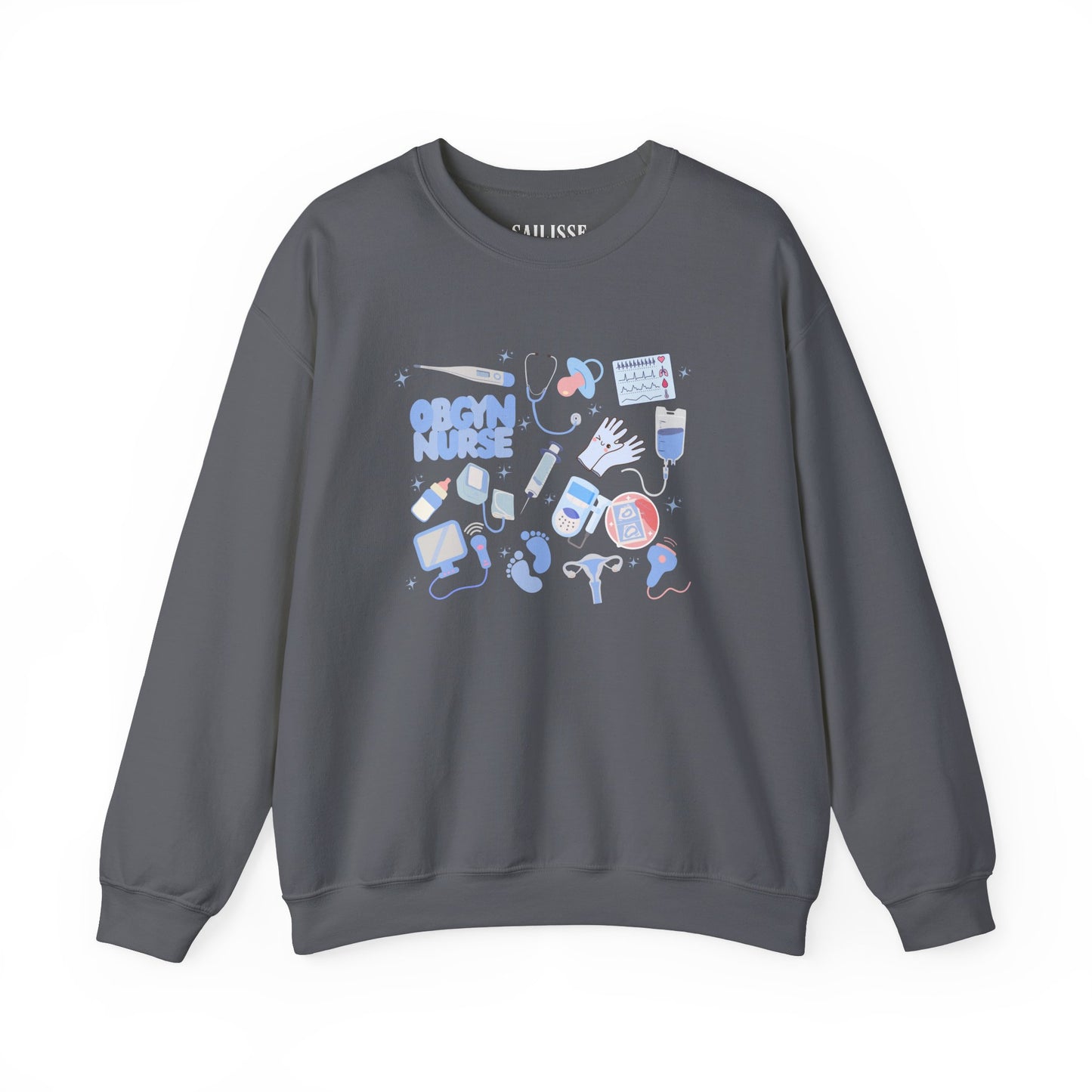 OBGYN Nurse Doodle Design Crewneck