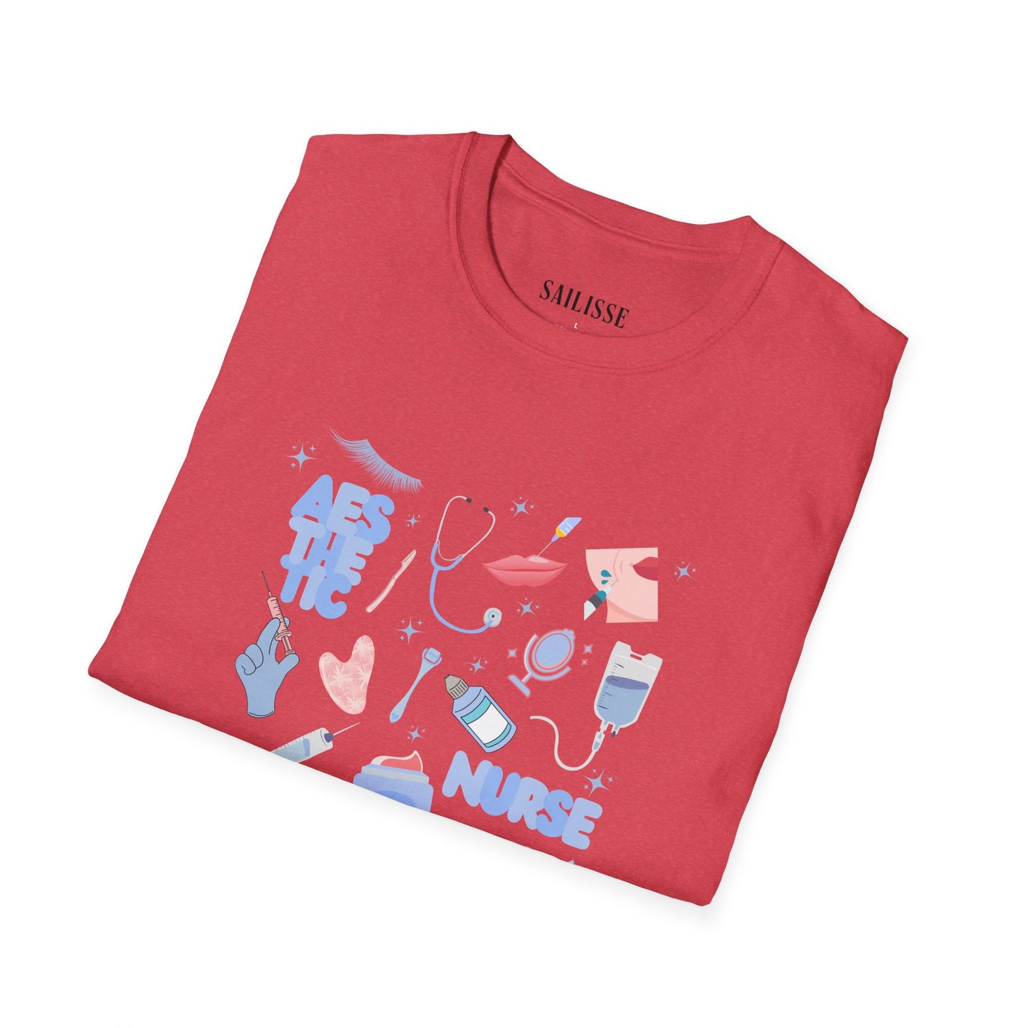 Aesthetic Nurse Doodle Design Softstyle T-Shirt