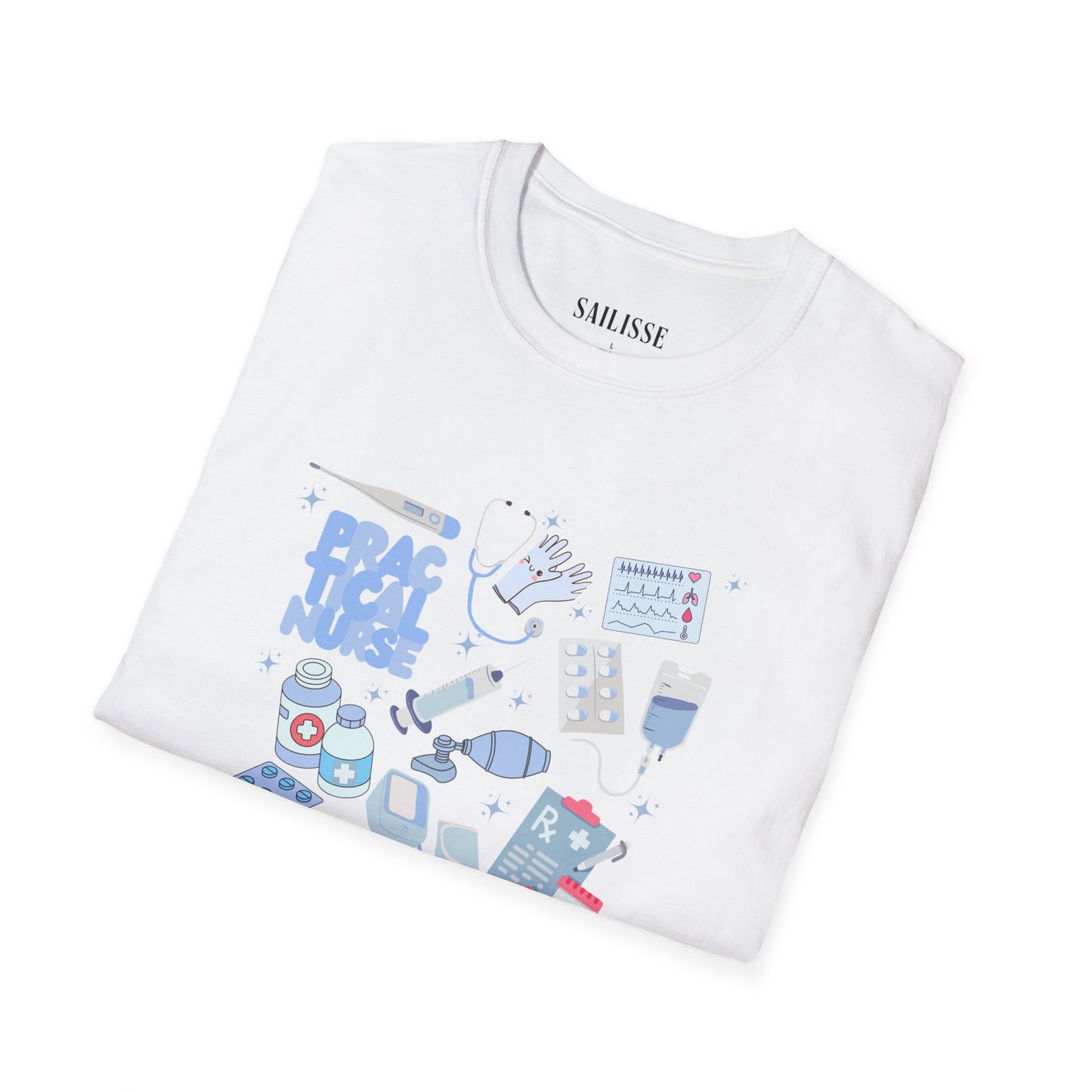 Practical Nurse Doodle Design Softstyle T-Shirt