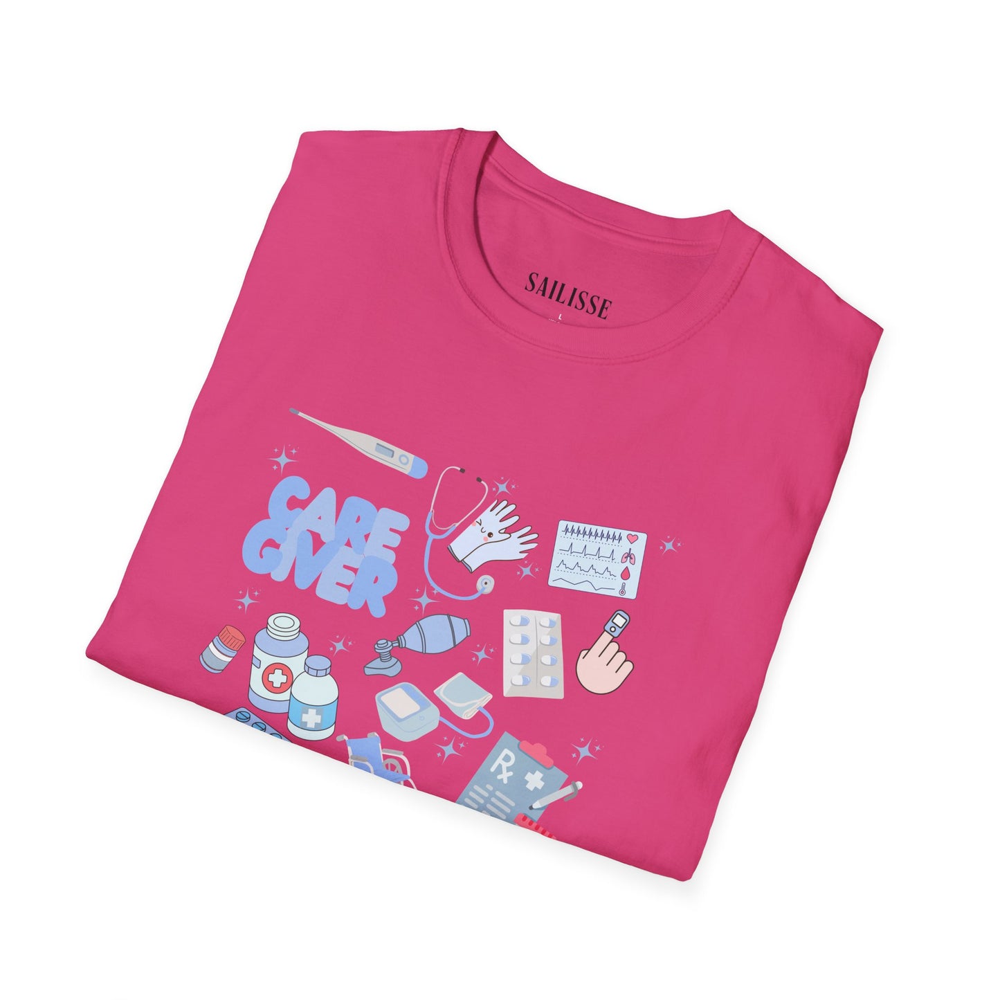 Caregiver Doodle Design Softstyle T-Shirt