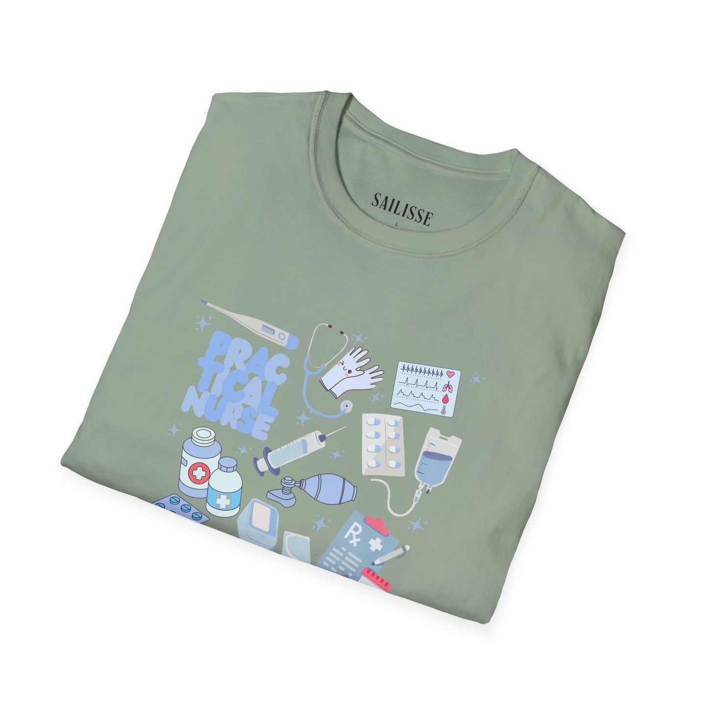 Practical Nurse Doodle Design Softstyle T-Shirt