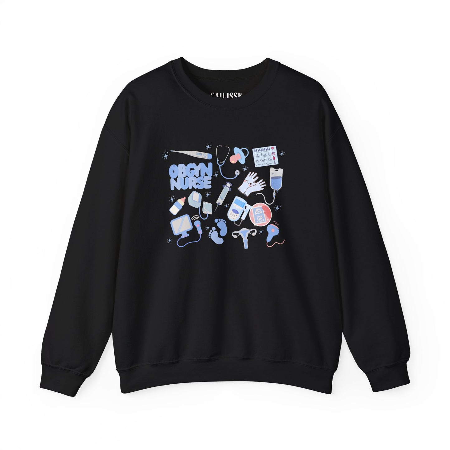 OBGYN Nurse Doodle Design Crewneck
