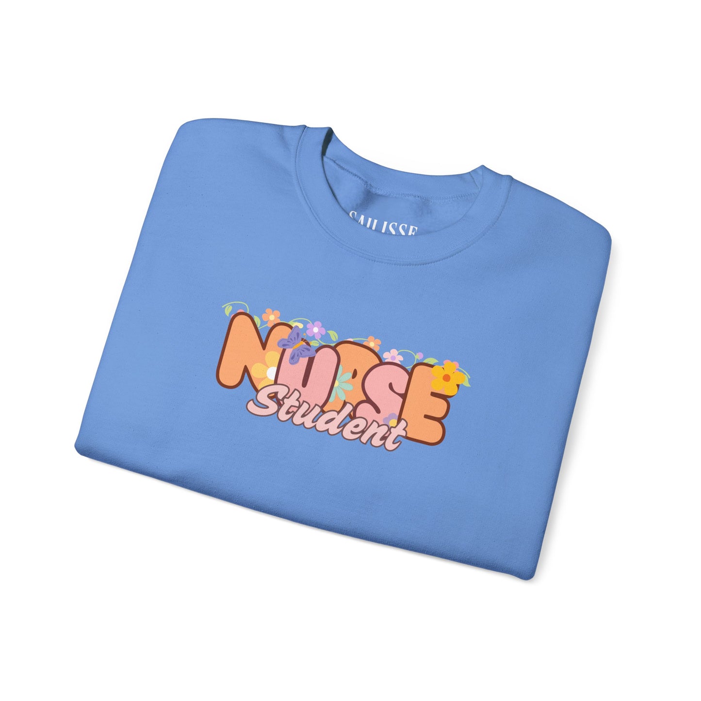 Student Nurse Floral Design Crewneck