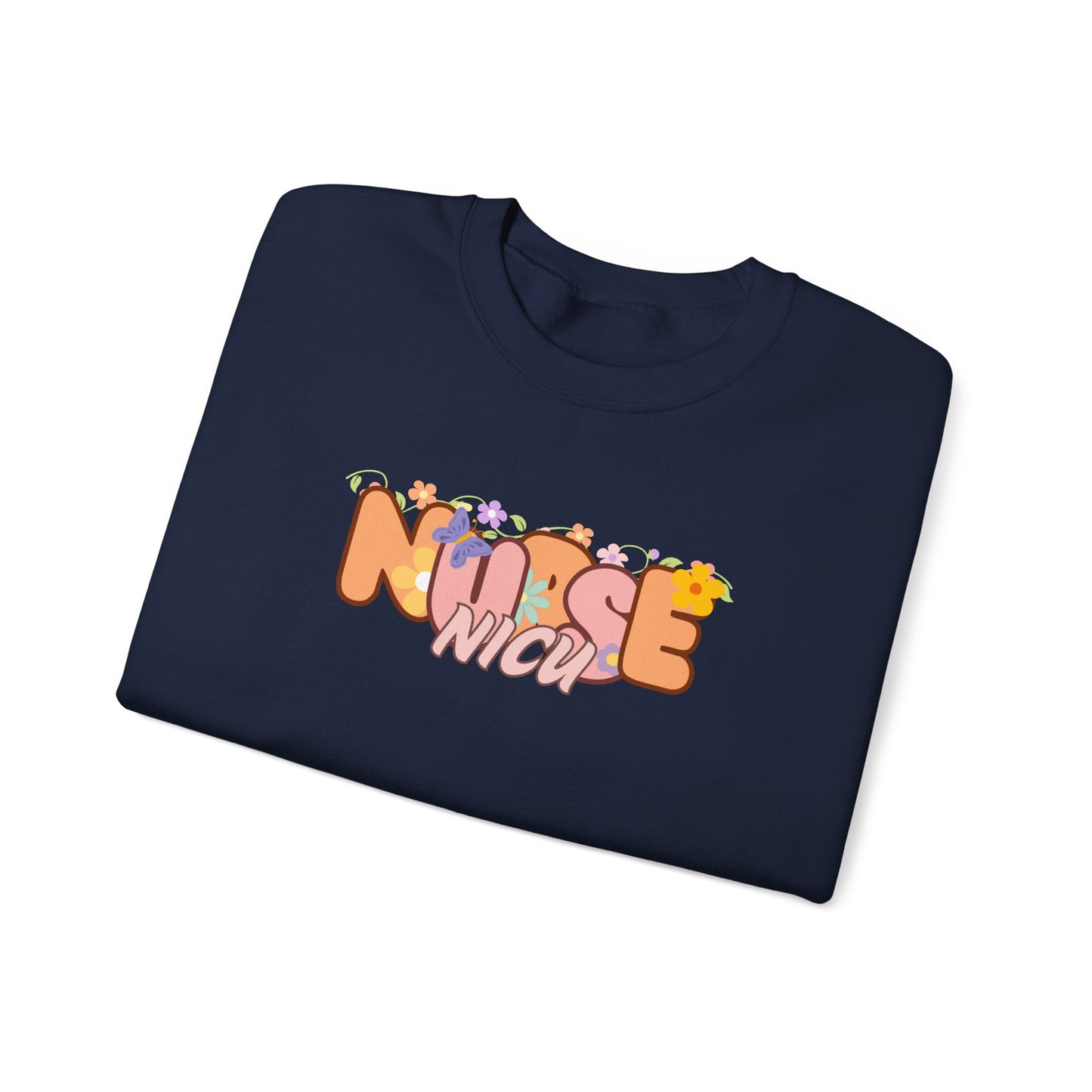 NICU Nurse Floral Design Crewneck