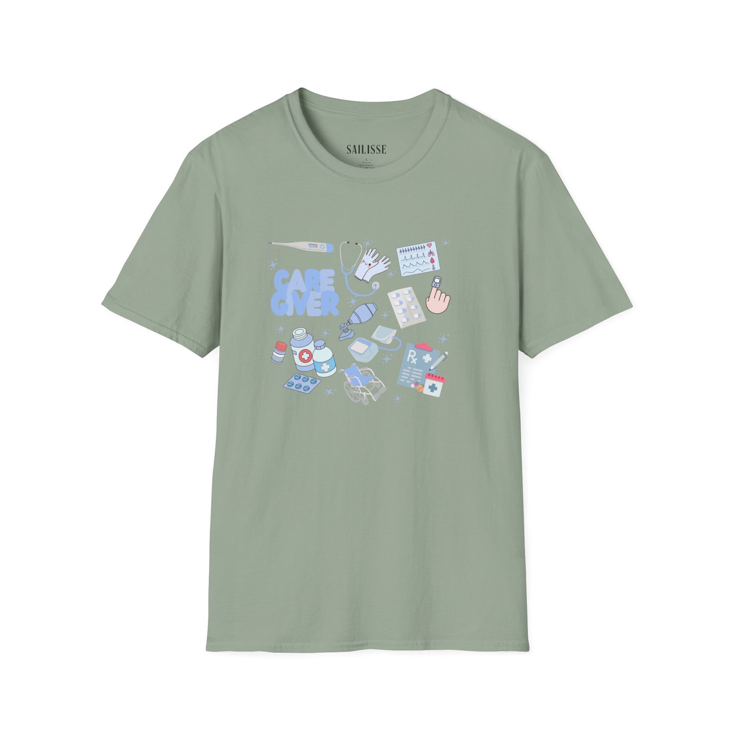 Caregiver Doodle Design Softstyle T-Shirt