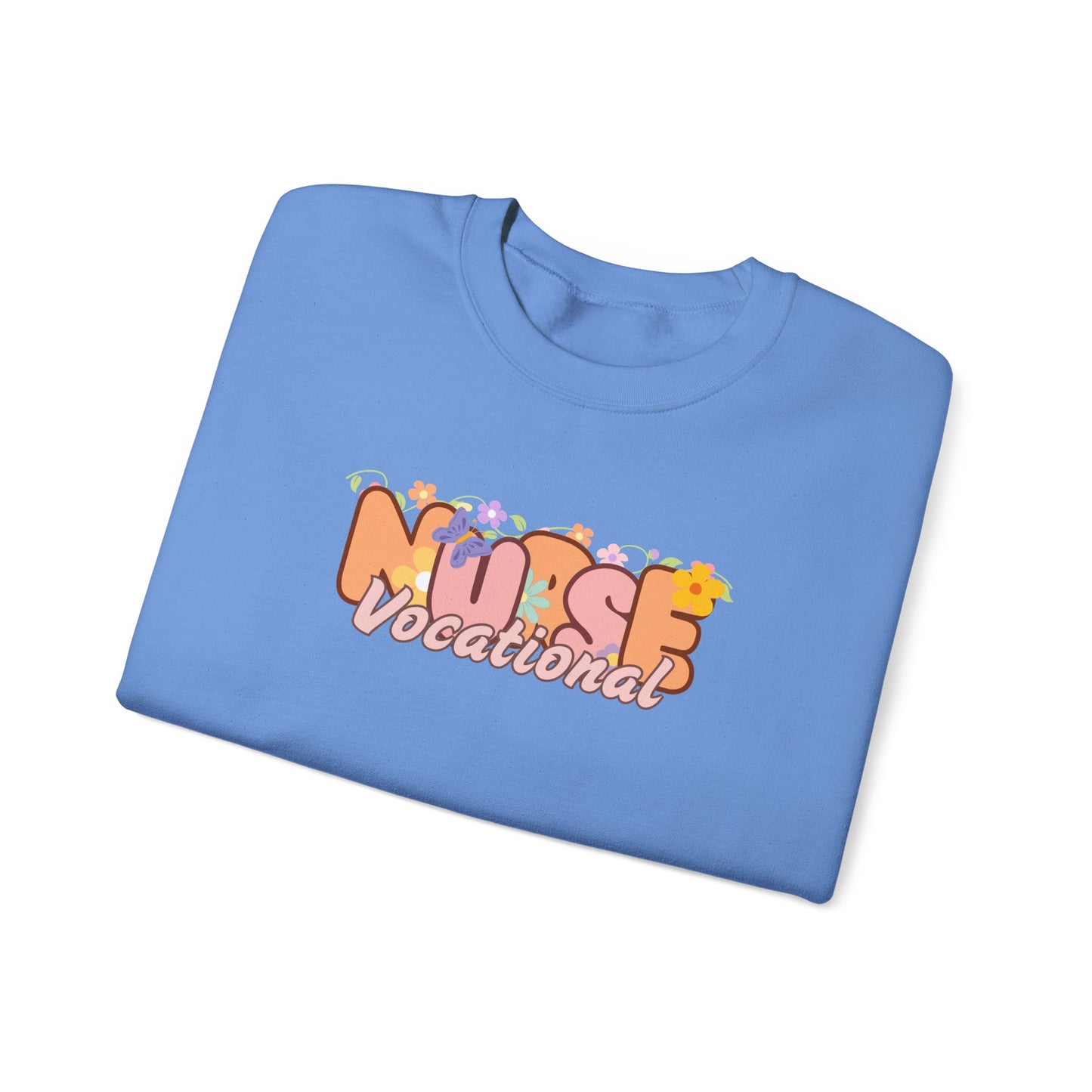 Vocational Nurse Floral Design Crewneck